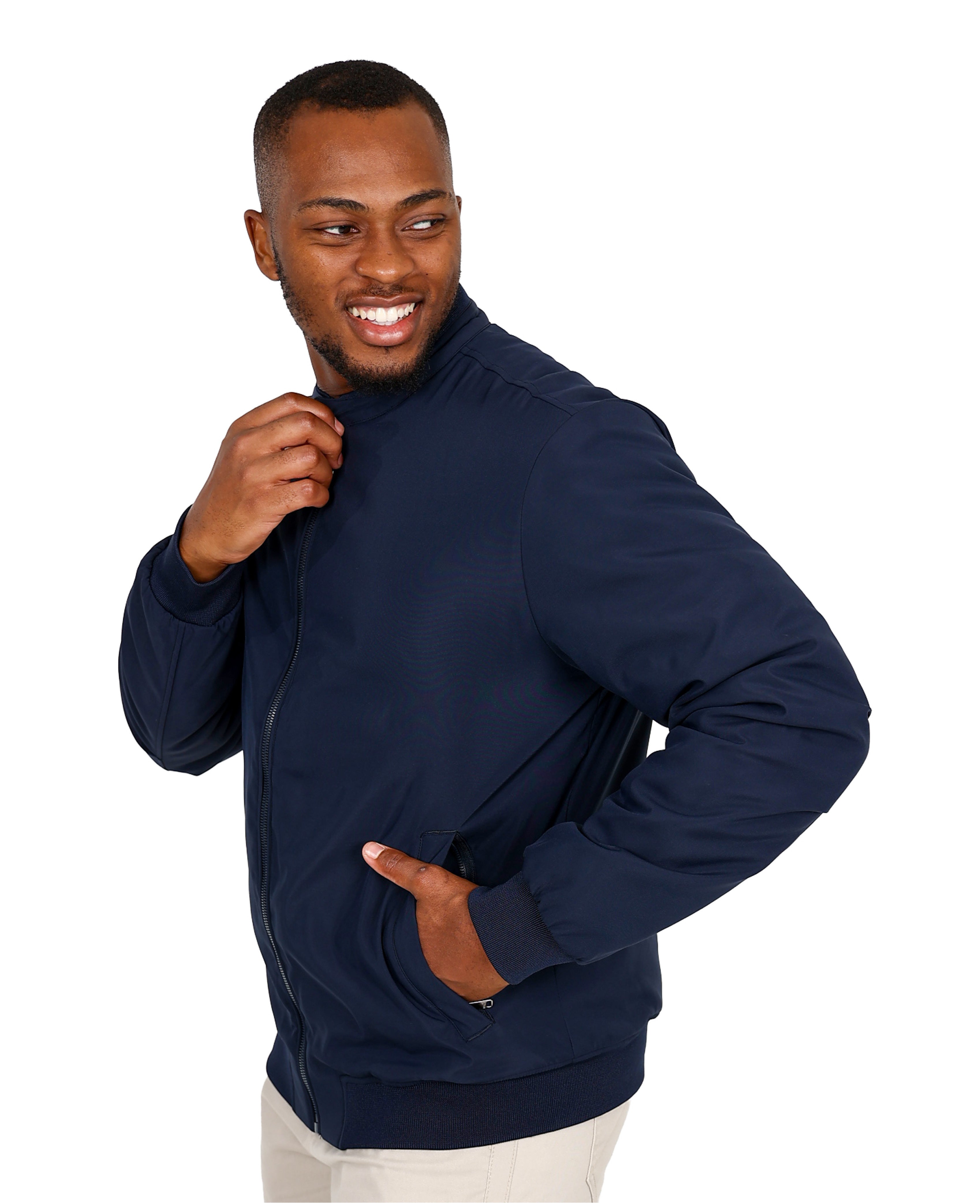Navy Harrington Padded Jacket