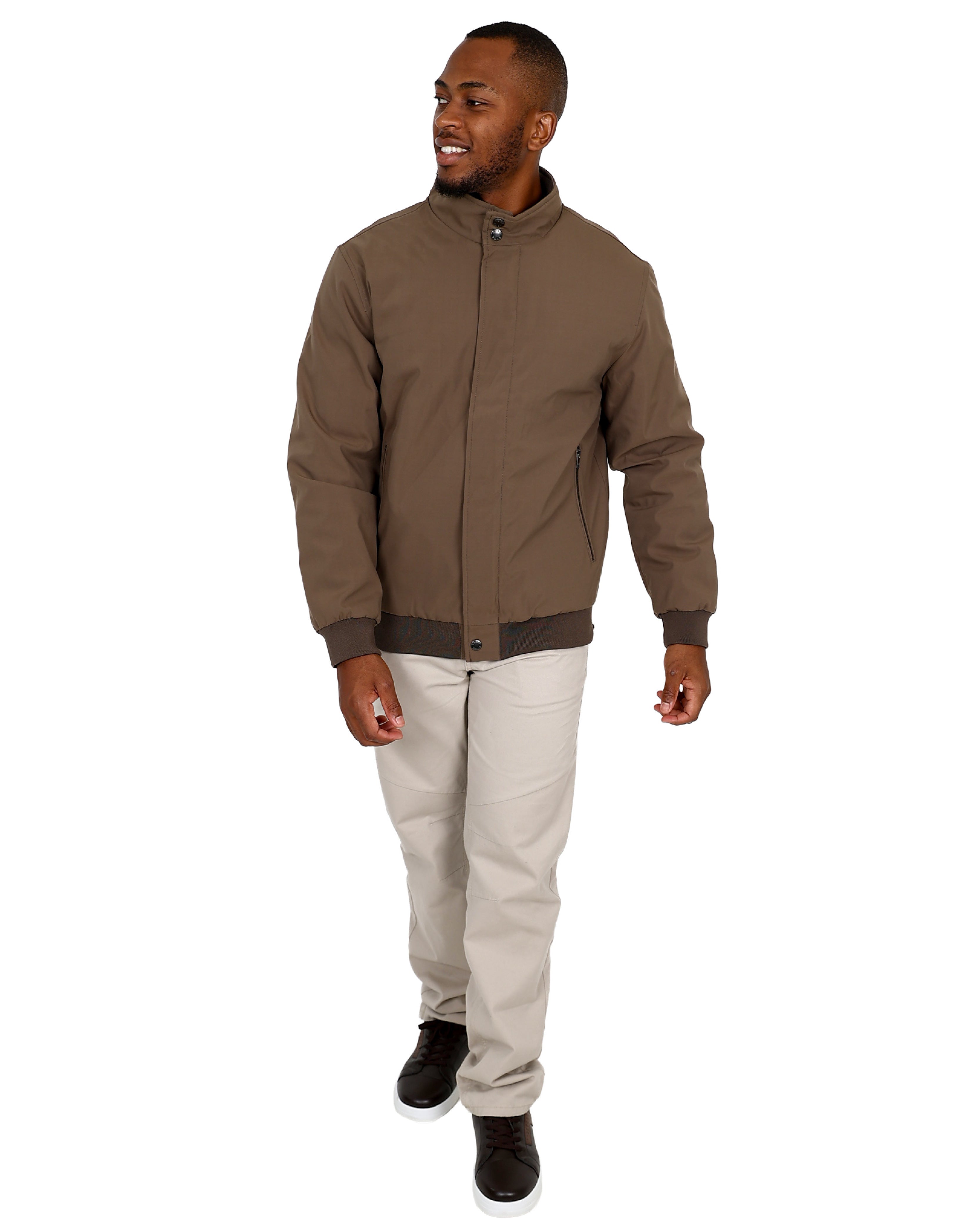 Beige Harrington Padded Jacket