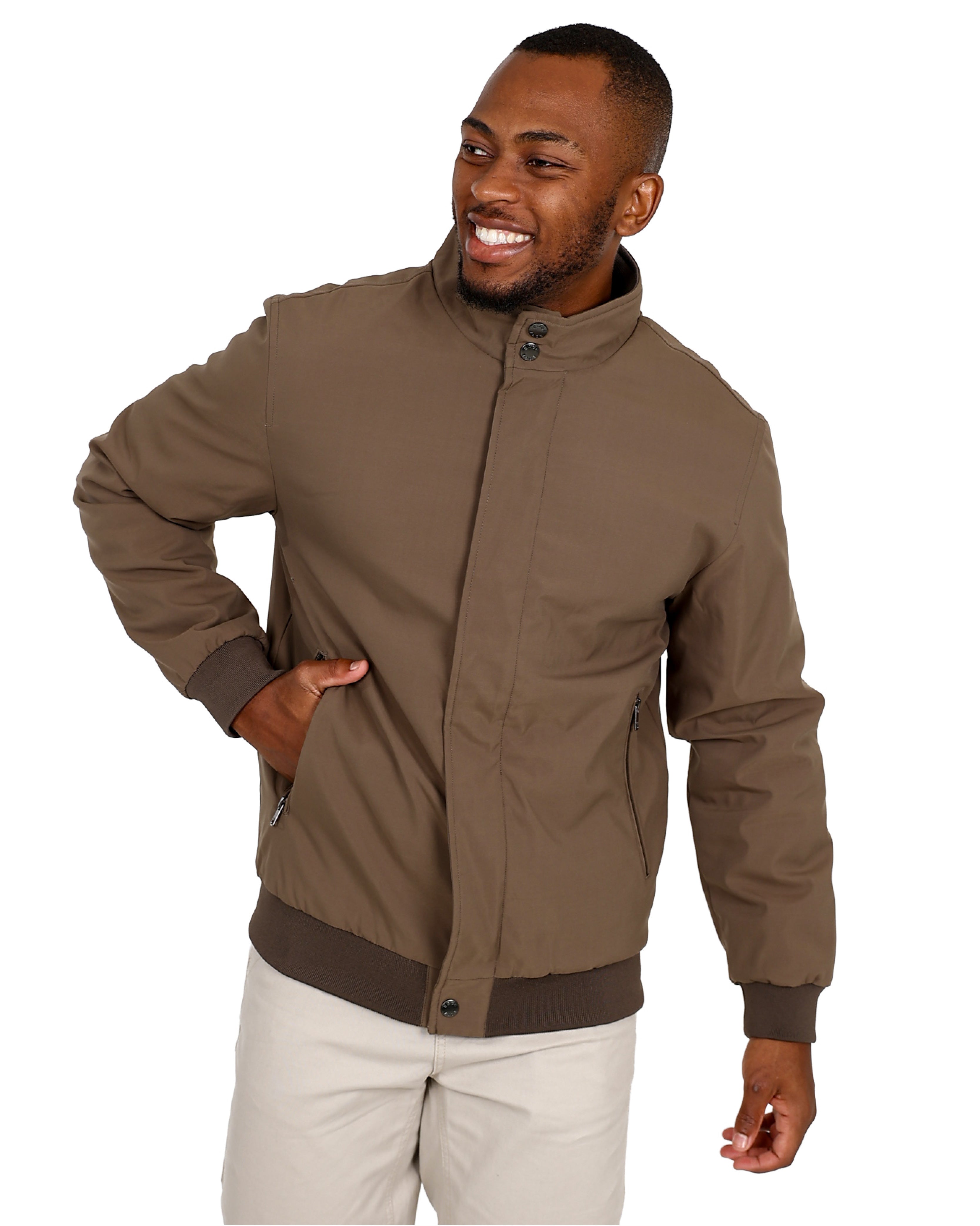 Beige Harrington Padded Jacket