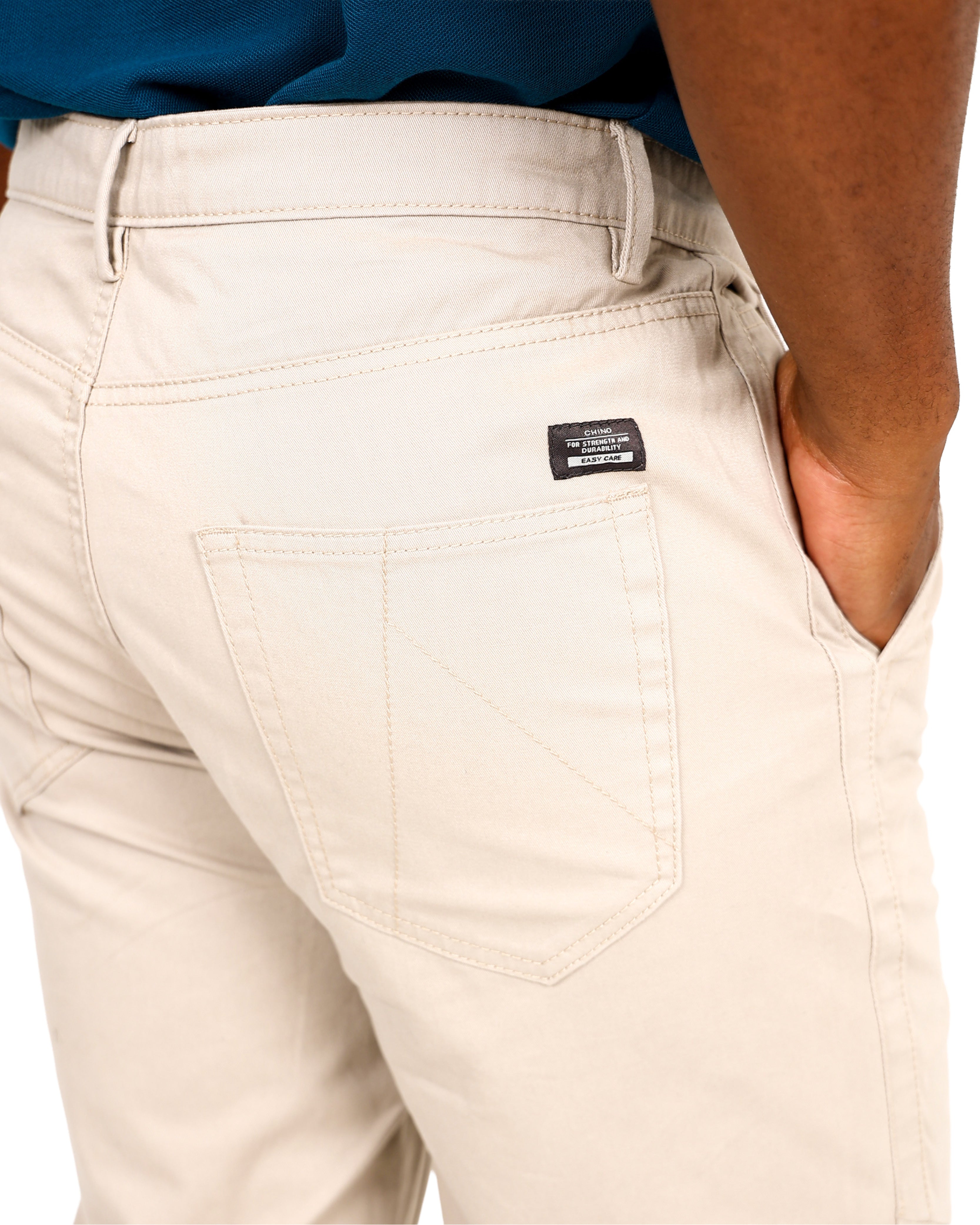 Stone Casual Straight Leg Cotton Pant