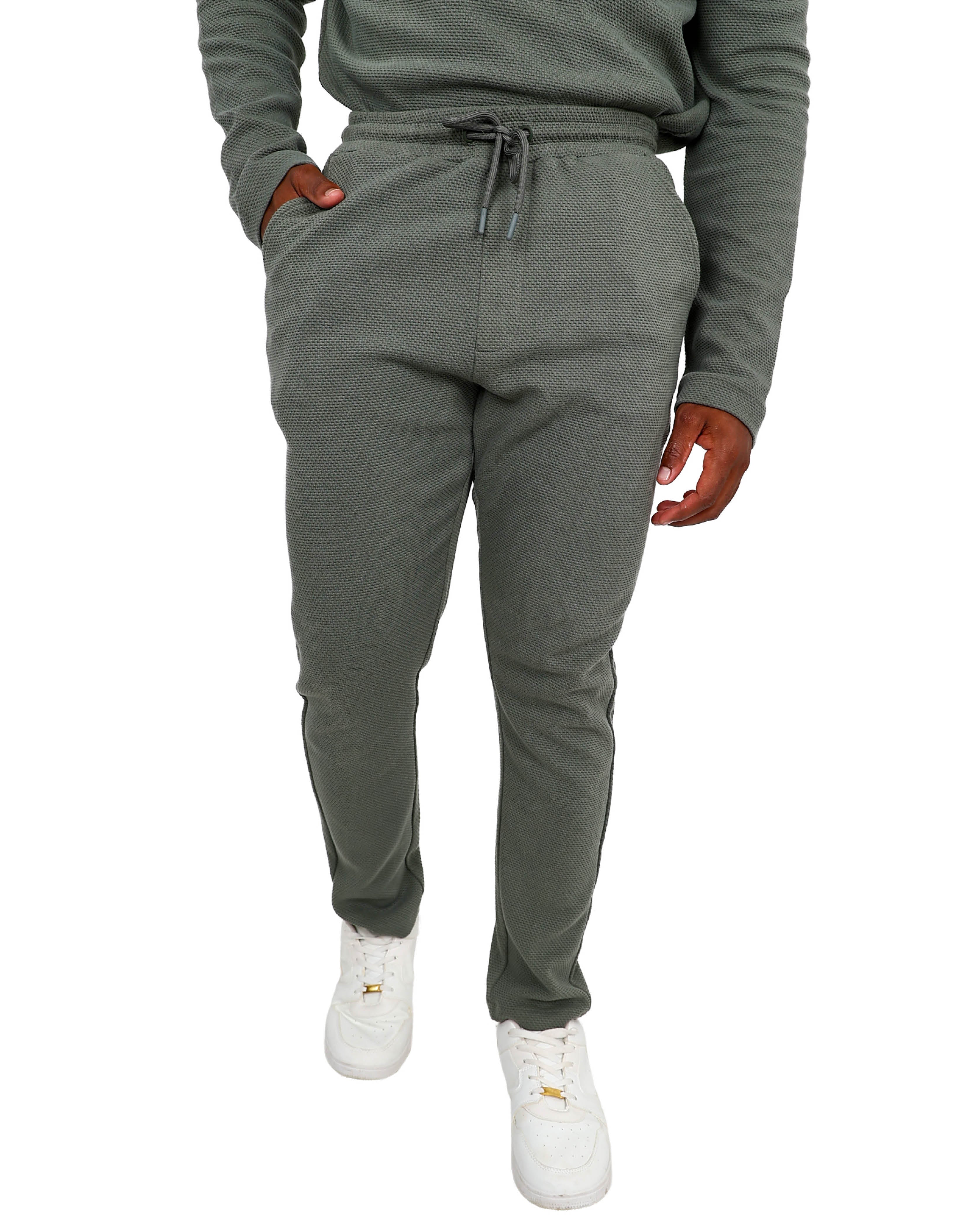 Fatigue Tapered Leg Basket Weave Cotton Active Pant