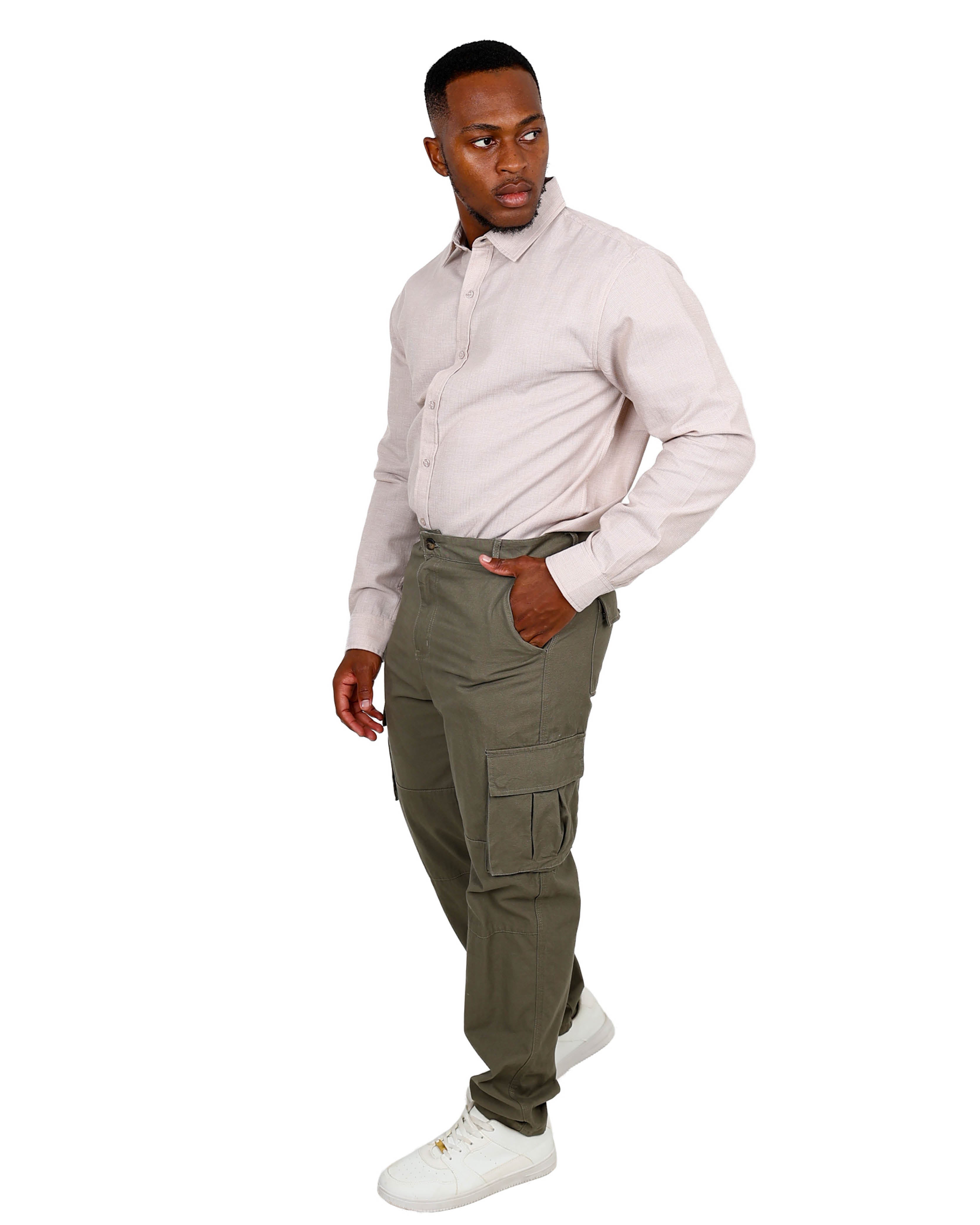 Straight Fit Fatigue Stretch Cargo Pants
