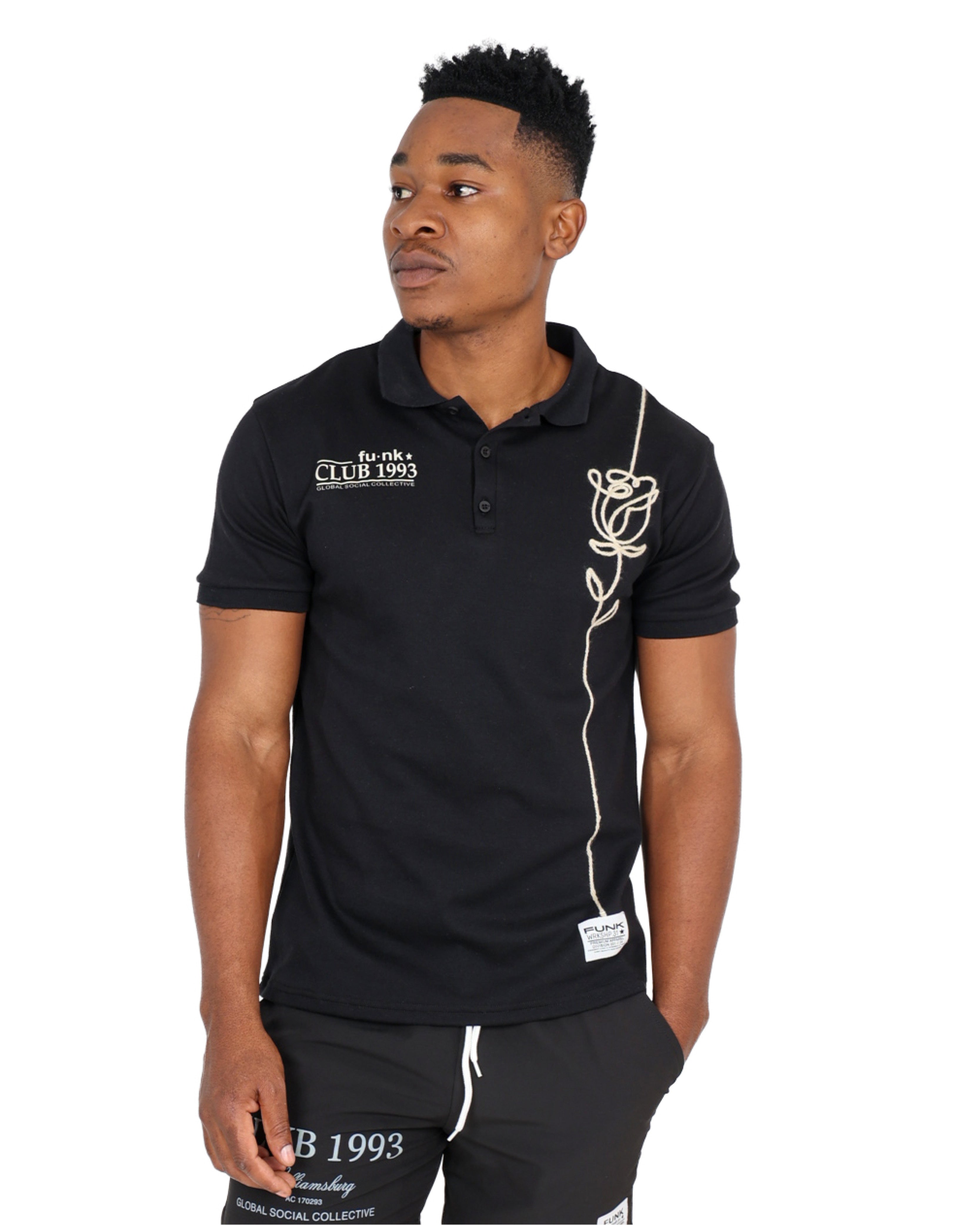 Cornelli Embroidered Short Sleeve Golfer