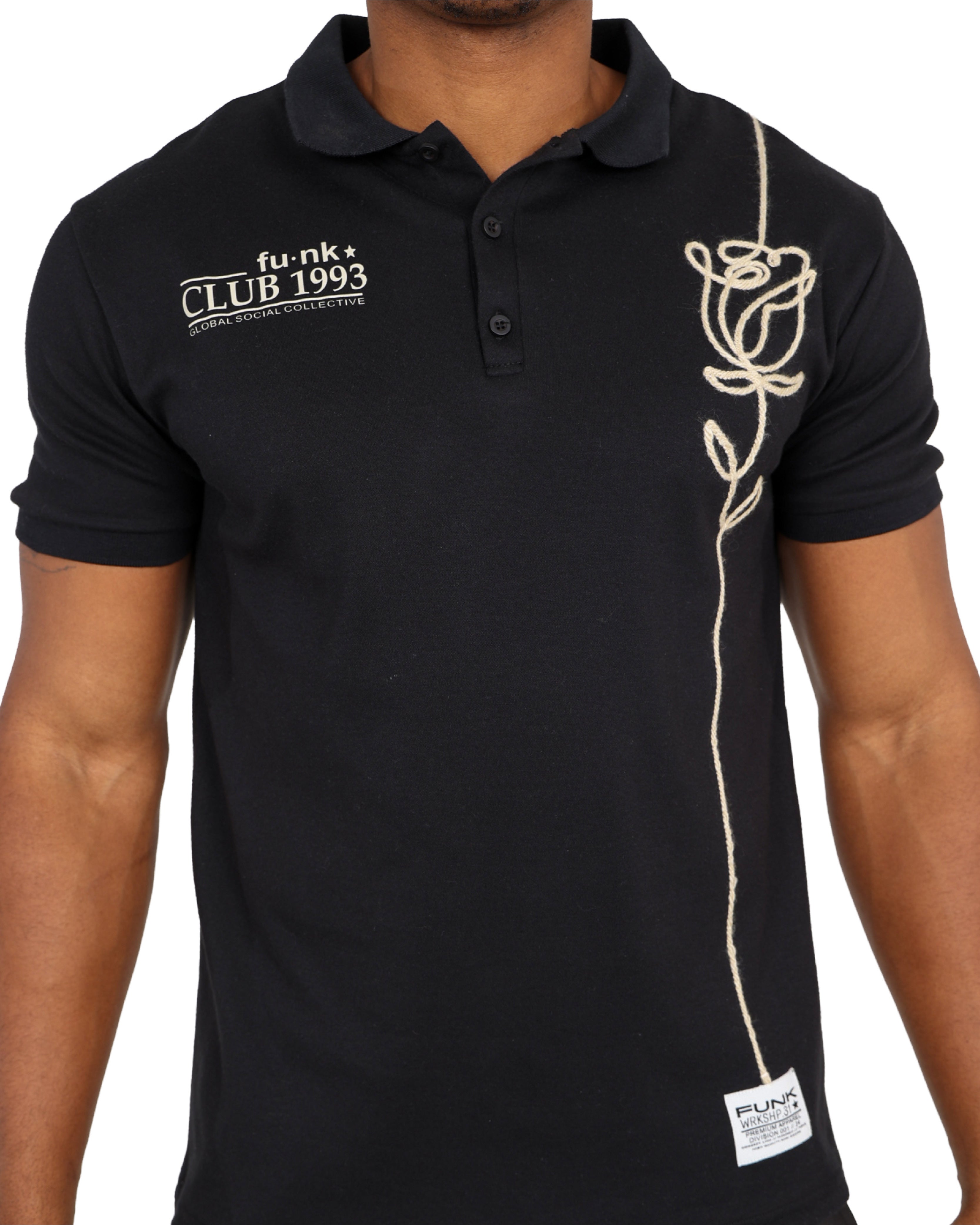 Cornelli Embroidered Short Sleeve Golfer