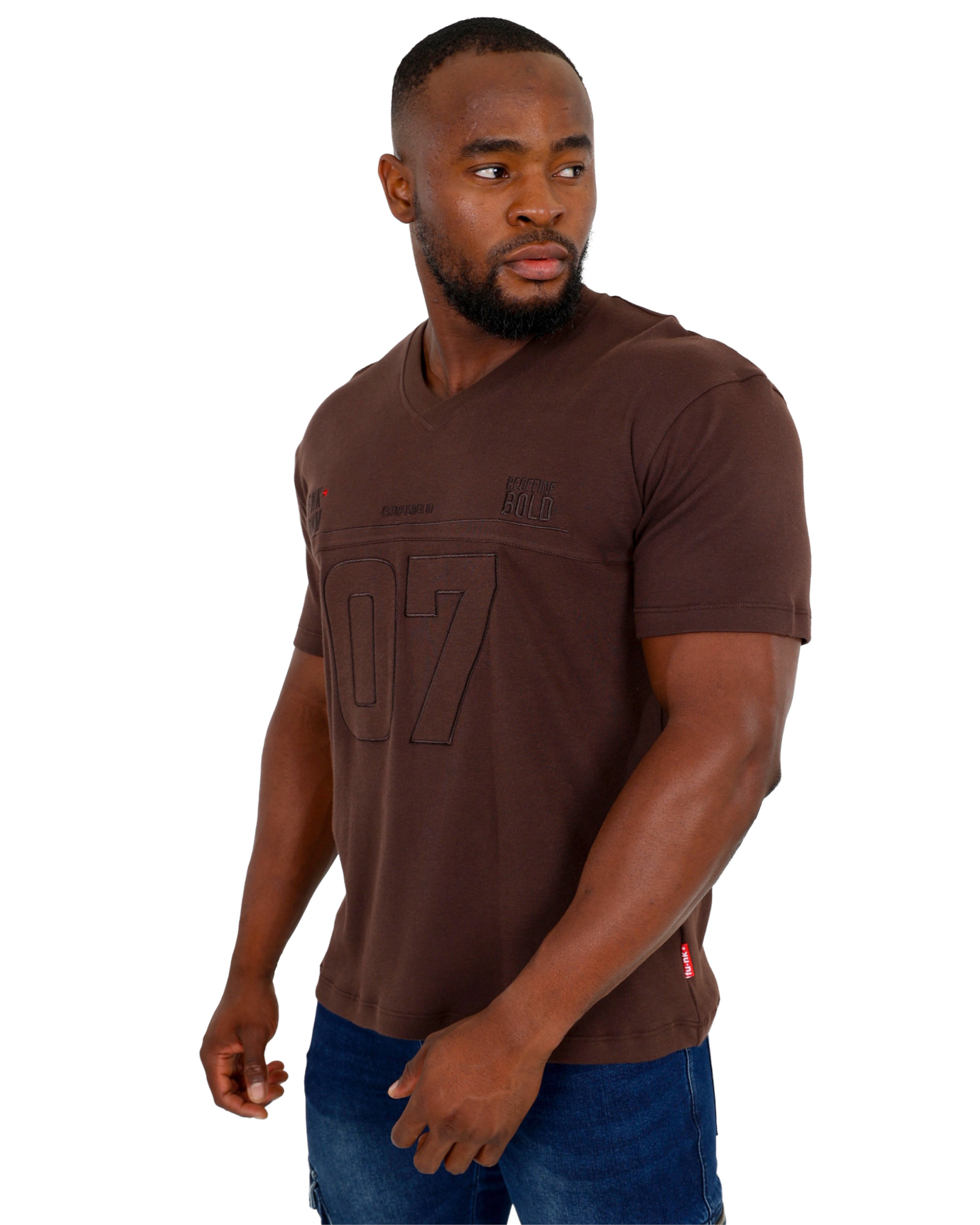 Funk Baseball Appliqued Chocolate T-Shirt