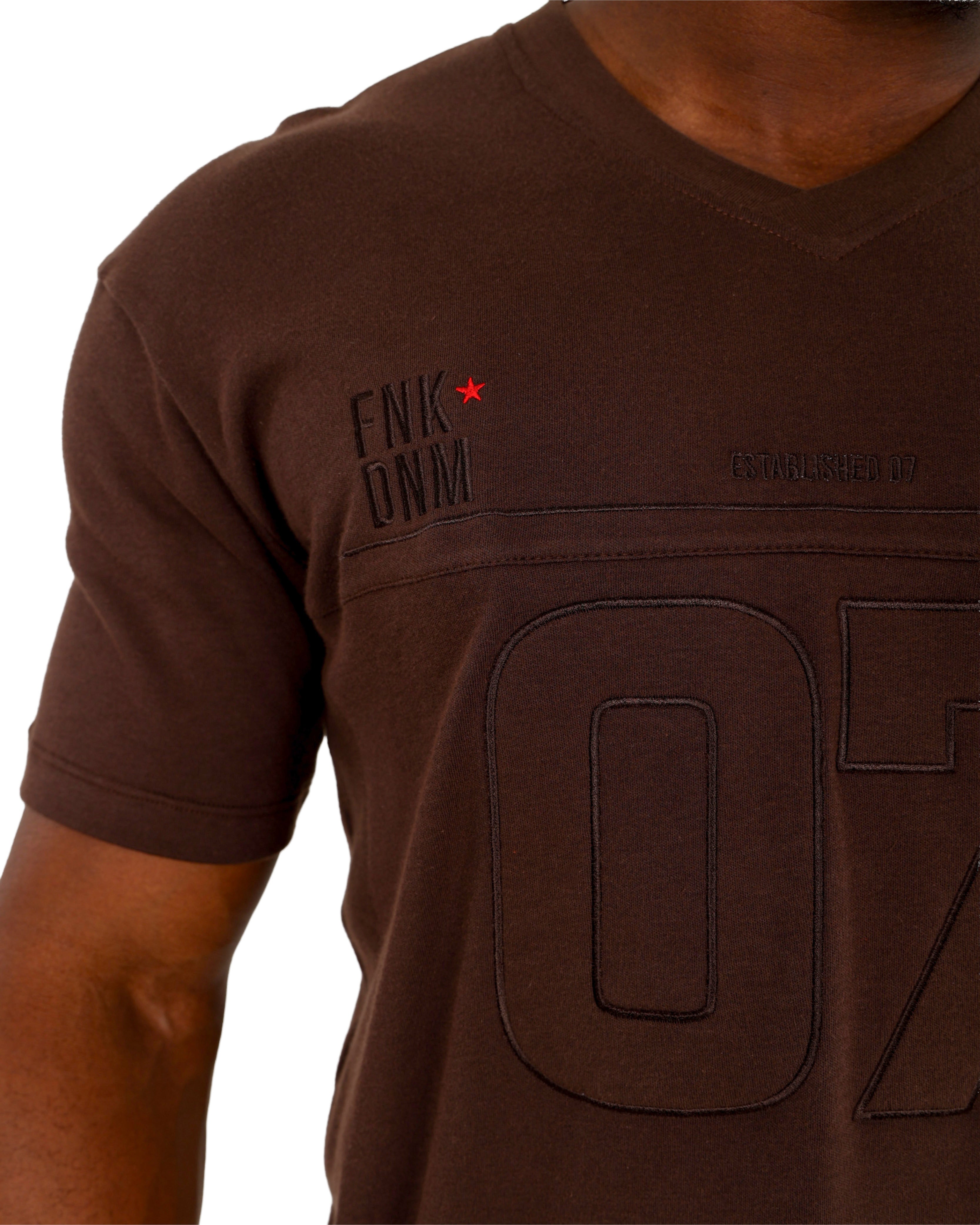 Funk Baseball Appliqued Chocolate T-Shirt