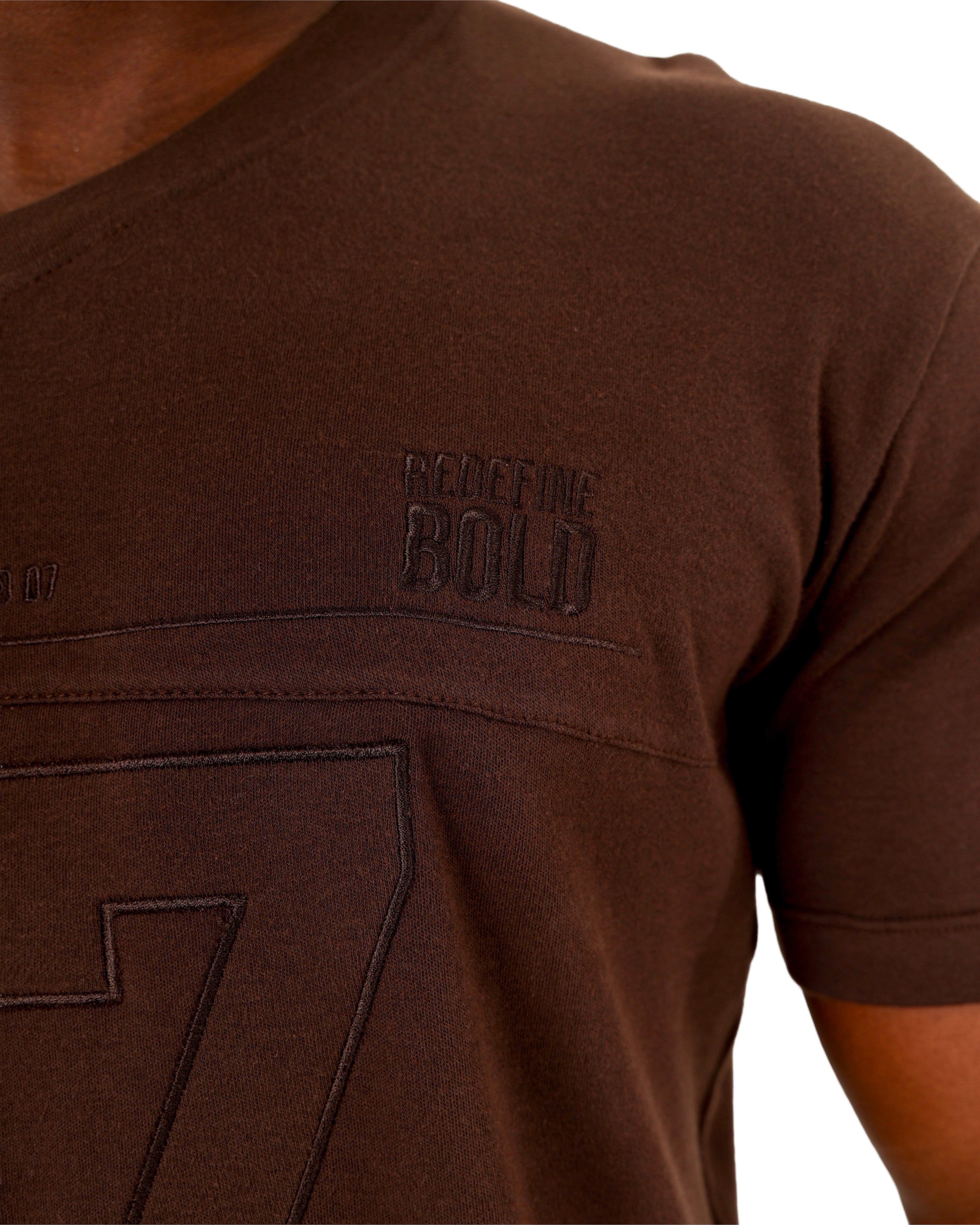 Funk Baseball Appliqued Chocolate T-Shirt