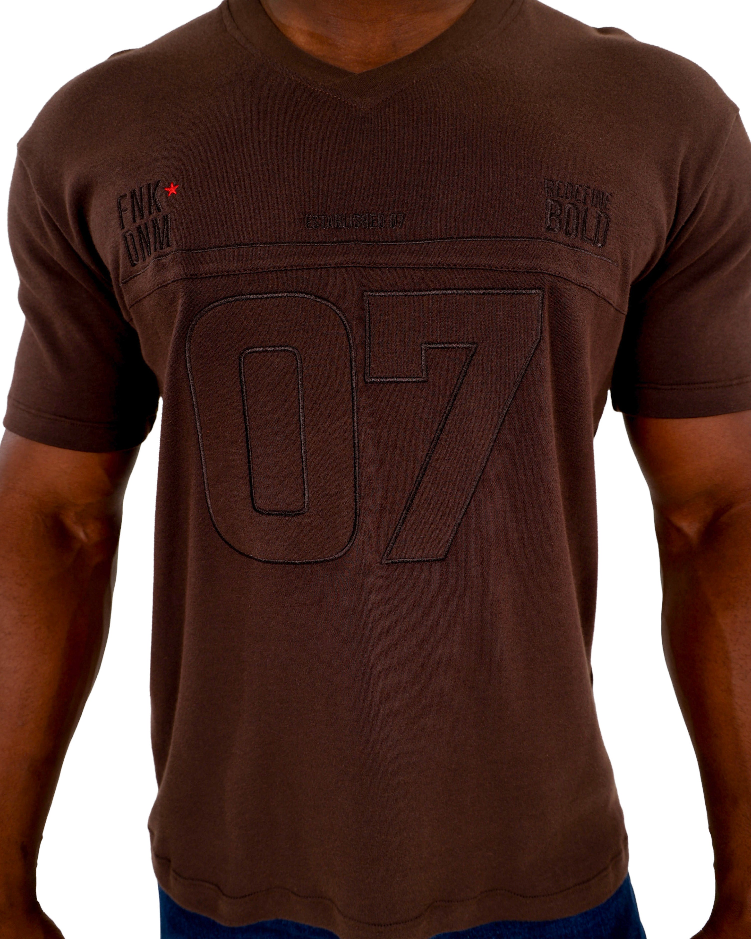 Funk Baseball Appliqued Chocolate T-Shirt