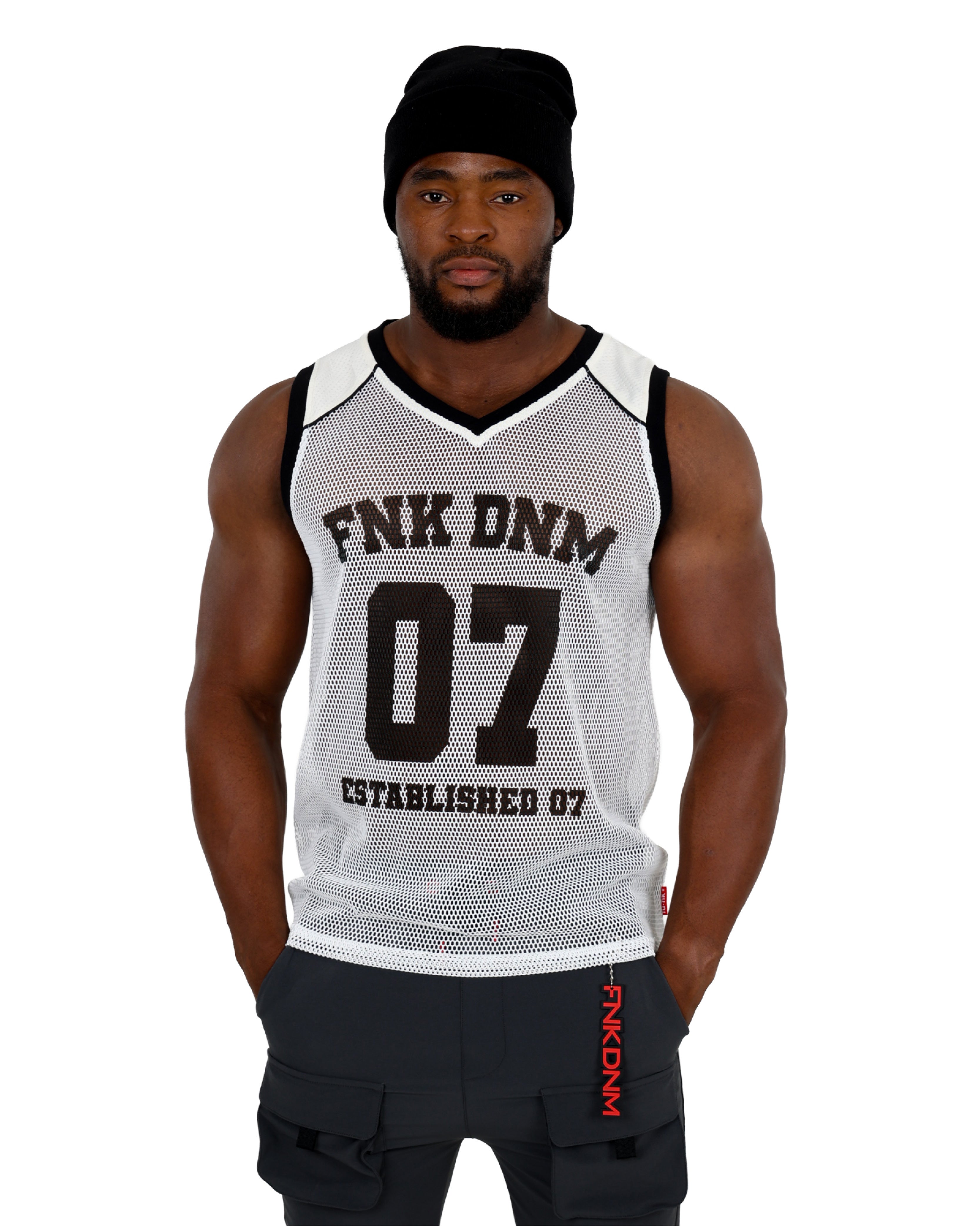 Funk DNM 07 White Sports Mesh Vest