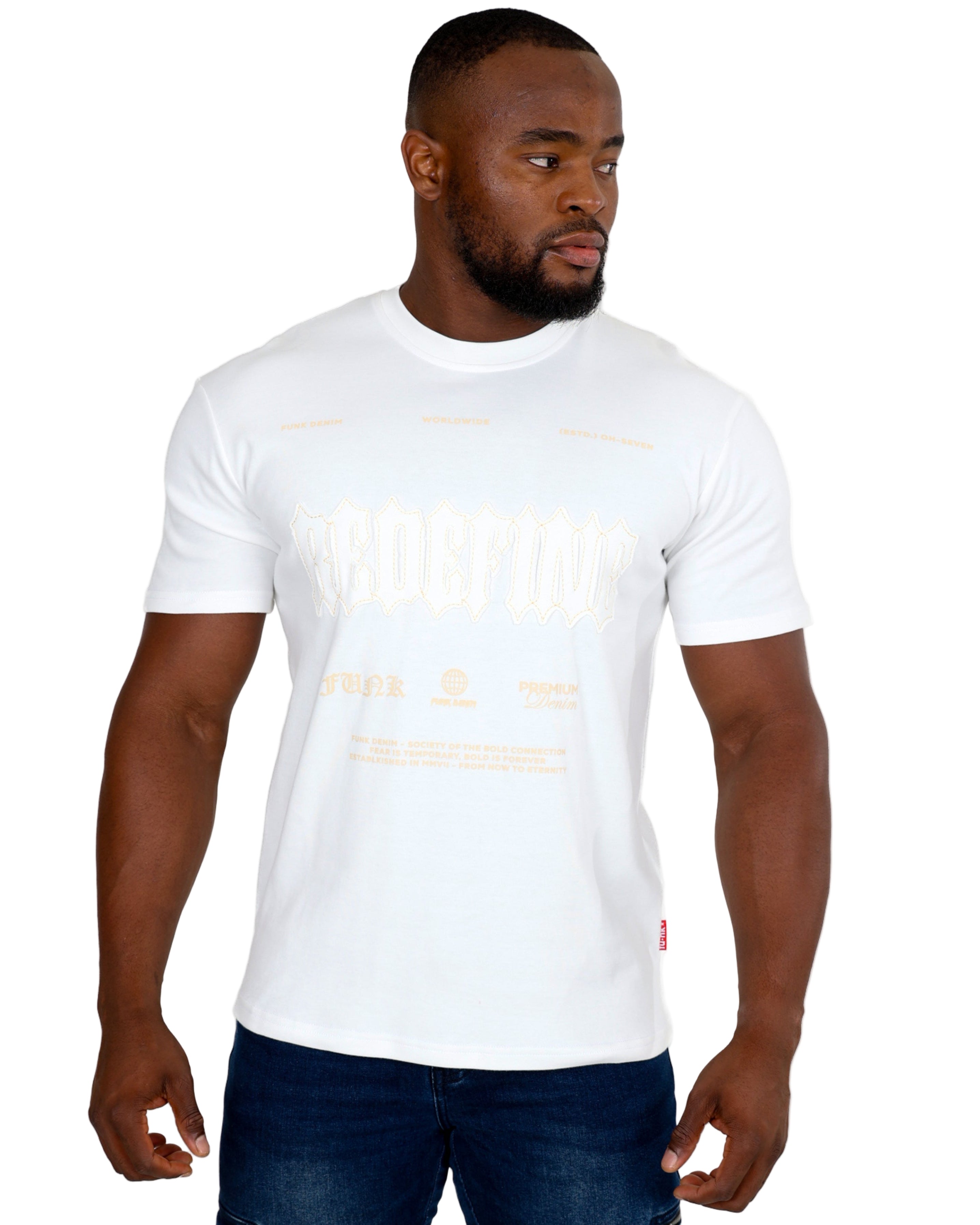 Funk Redefine Bold Cream Applique T-Shirt