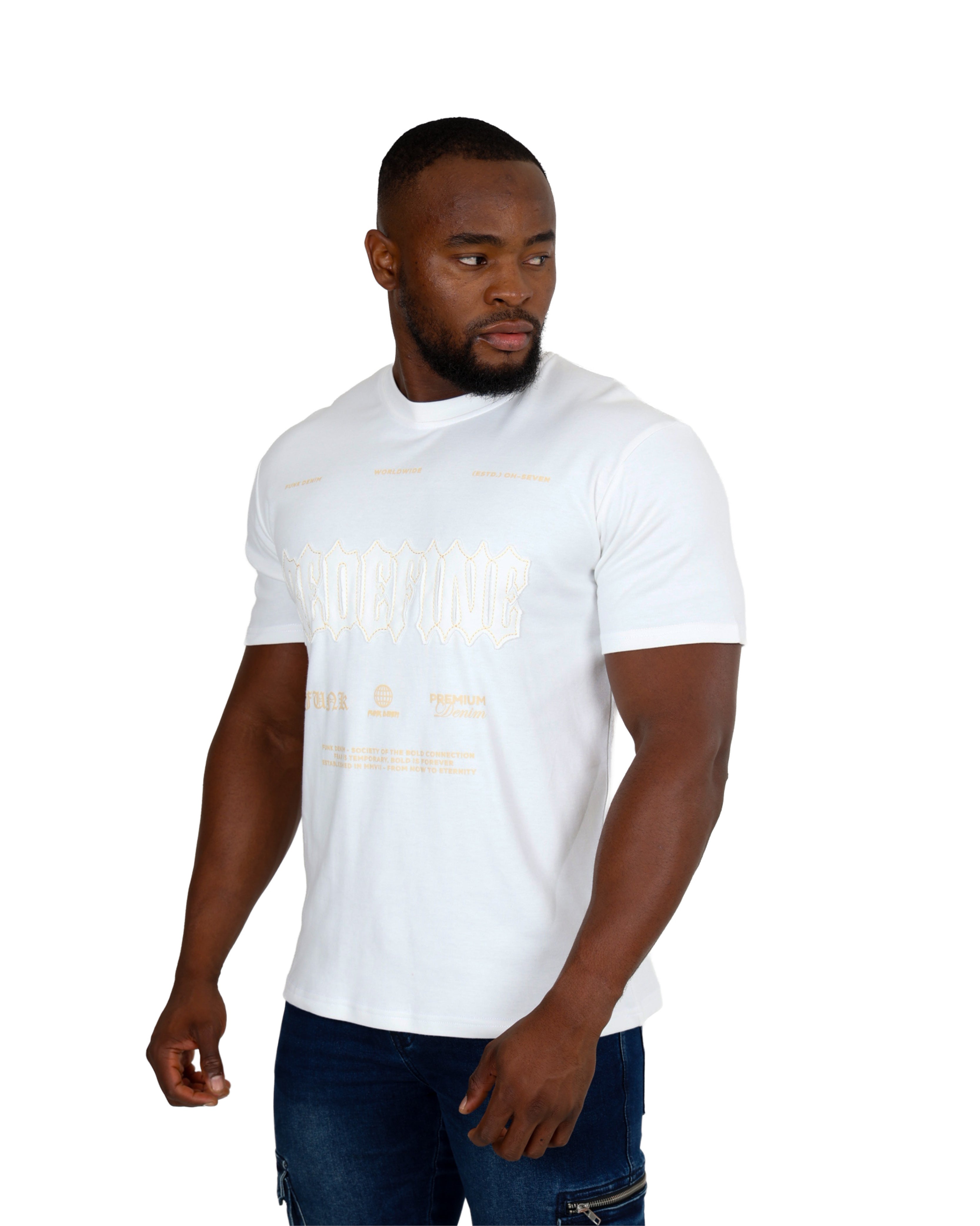 Funk Redefine Bold Cream Applique T-Shirt