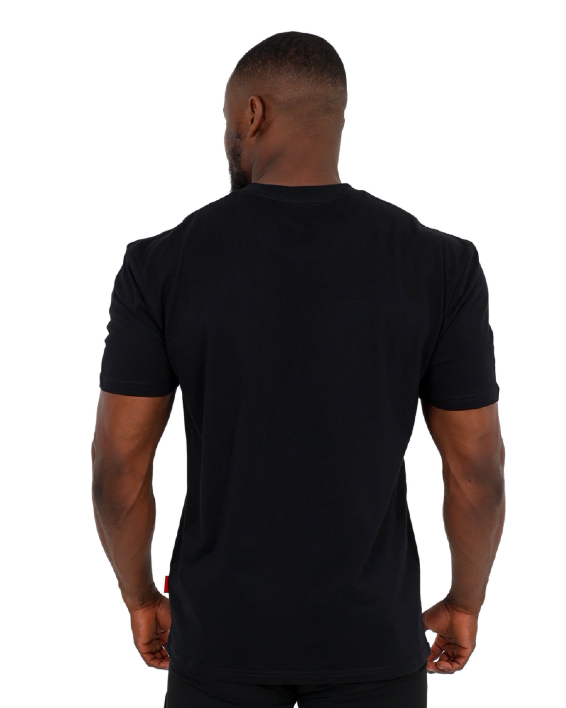 Funk Leather Look Appliqued FNK Embellished T-Shirt