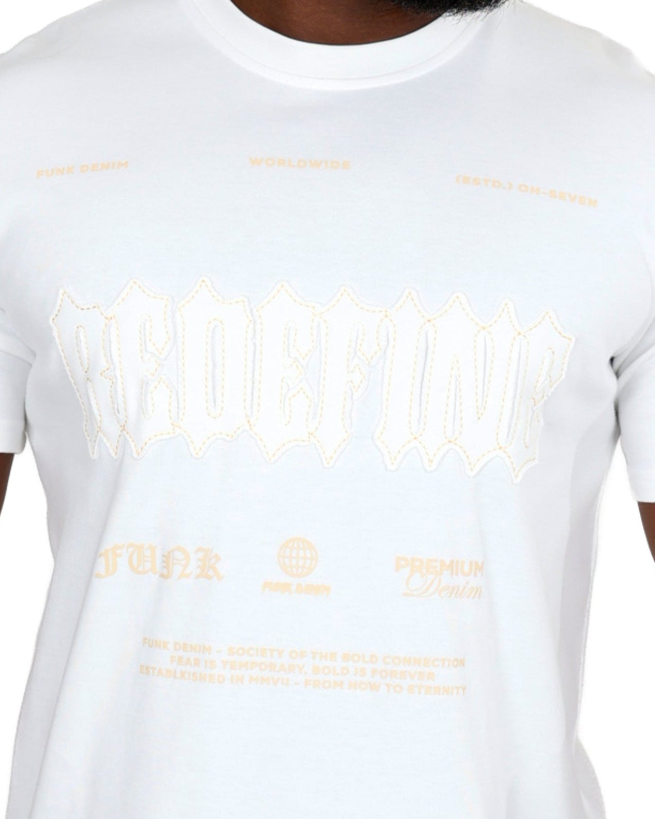 Funk Redefine Bold Cream Applique T-Shirt