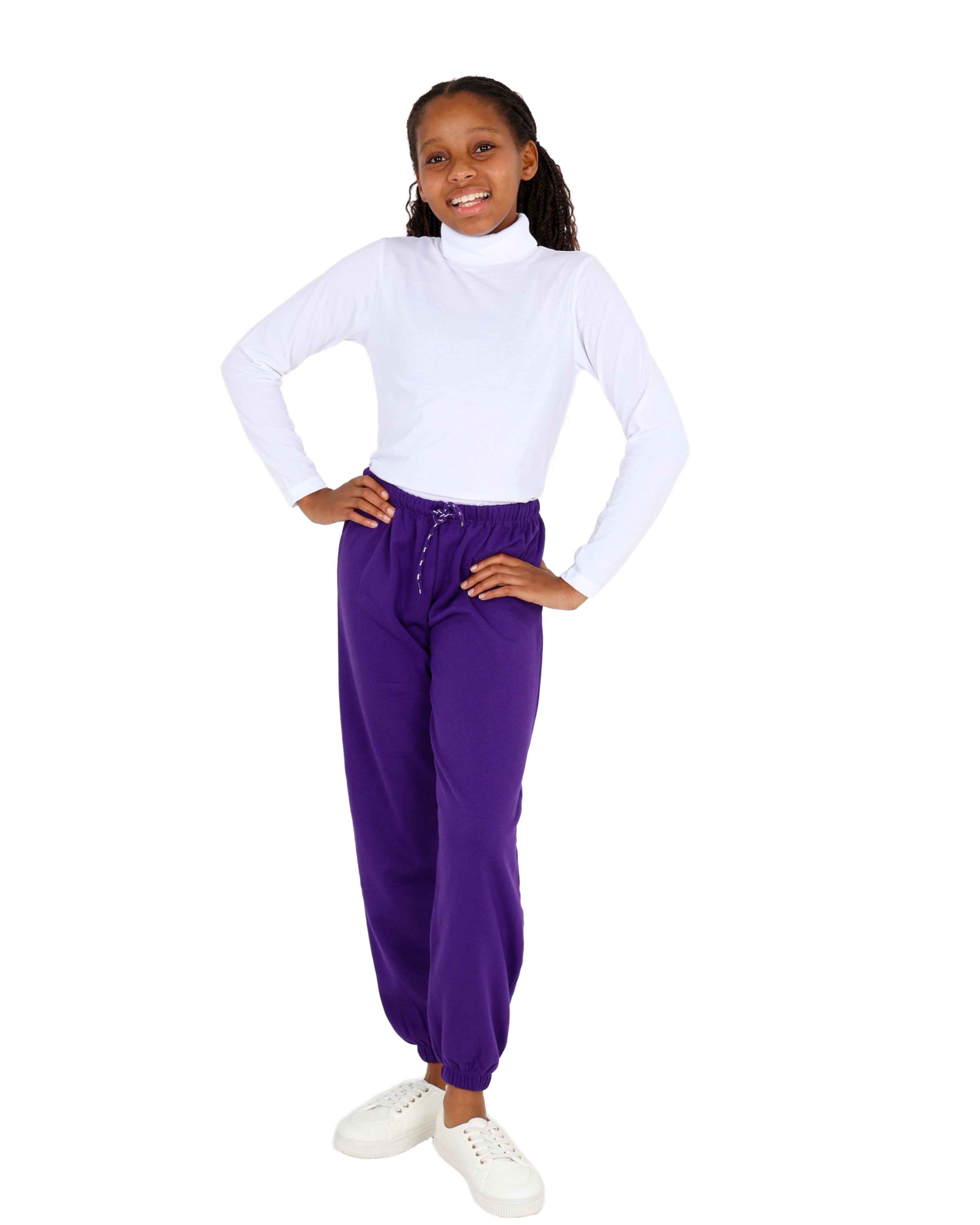 Purple Baggy Active Pants