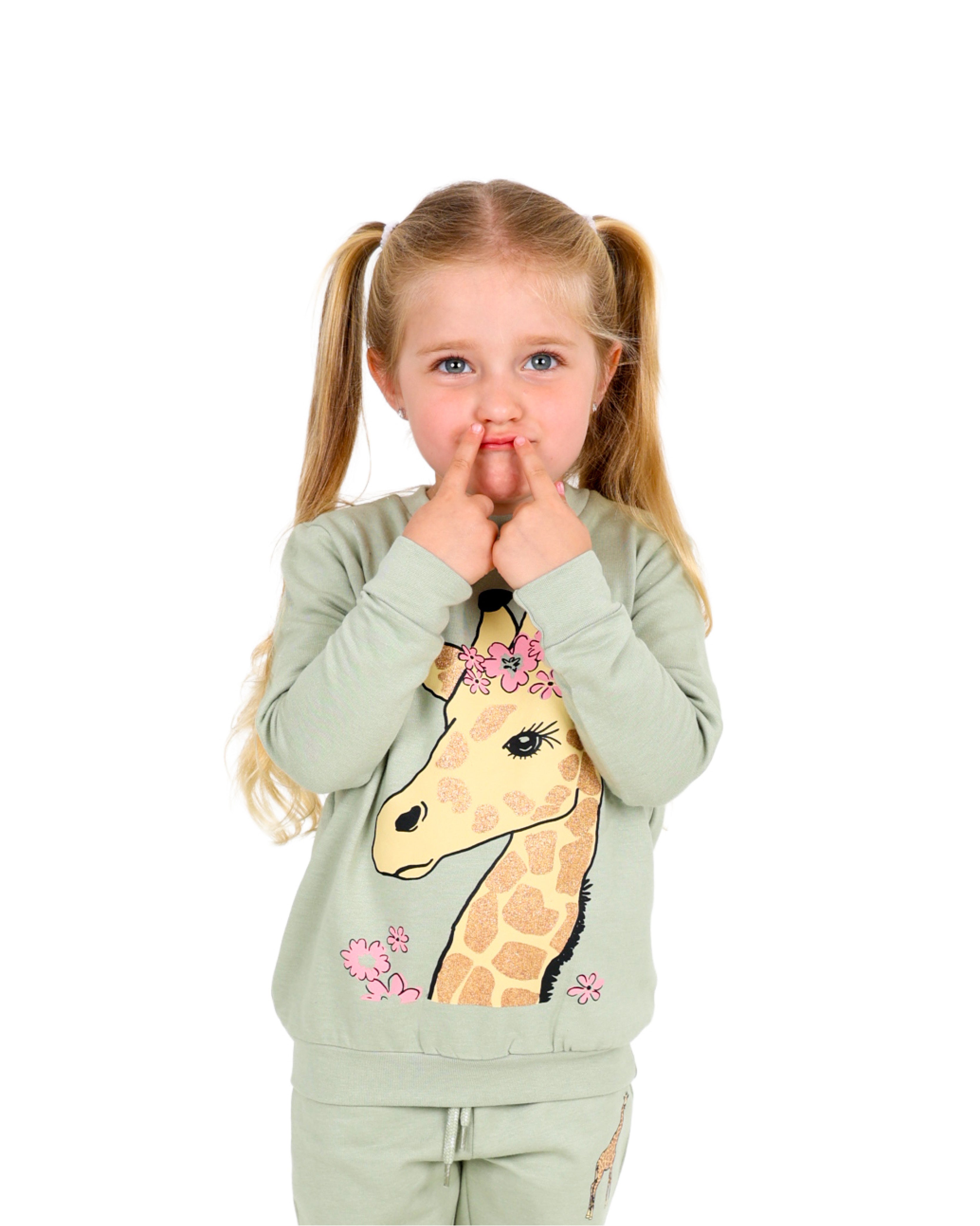 2 Pack Giraffe Graphic Print Active Tops