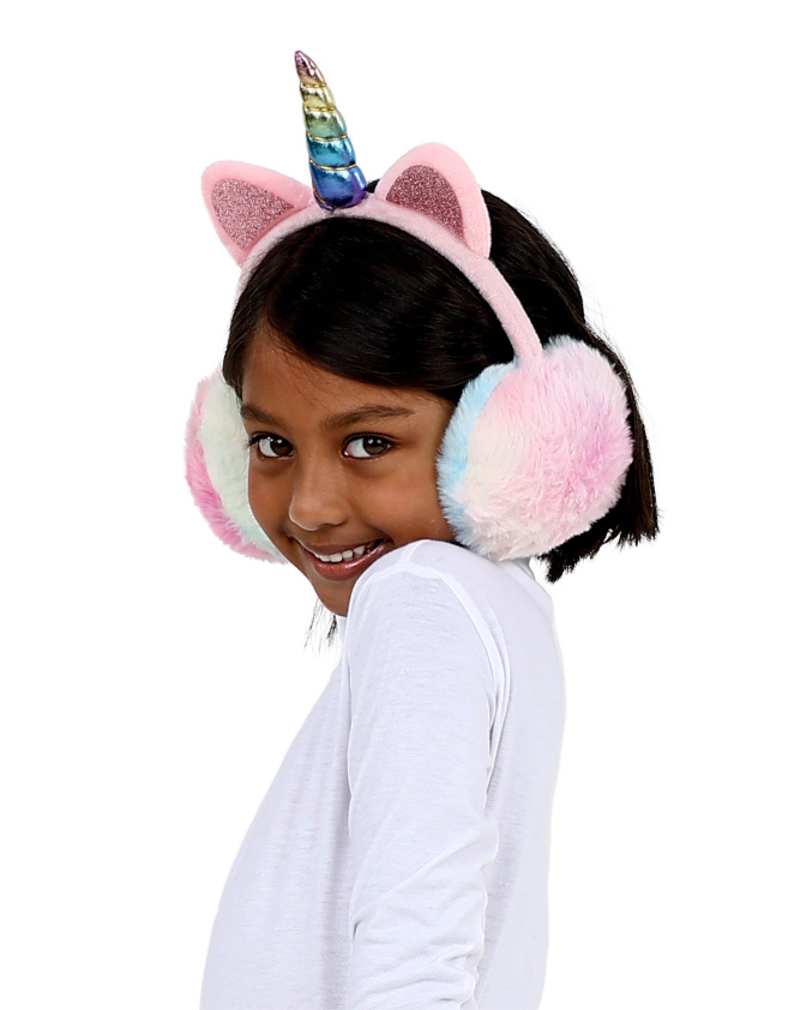 Rainbow Plush Unicorn Earmuff