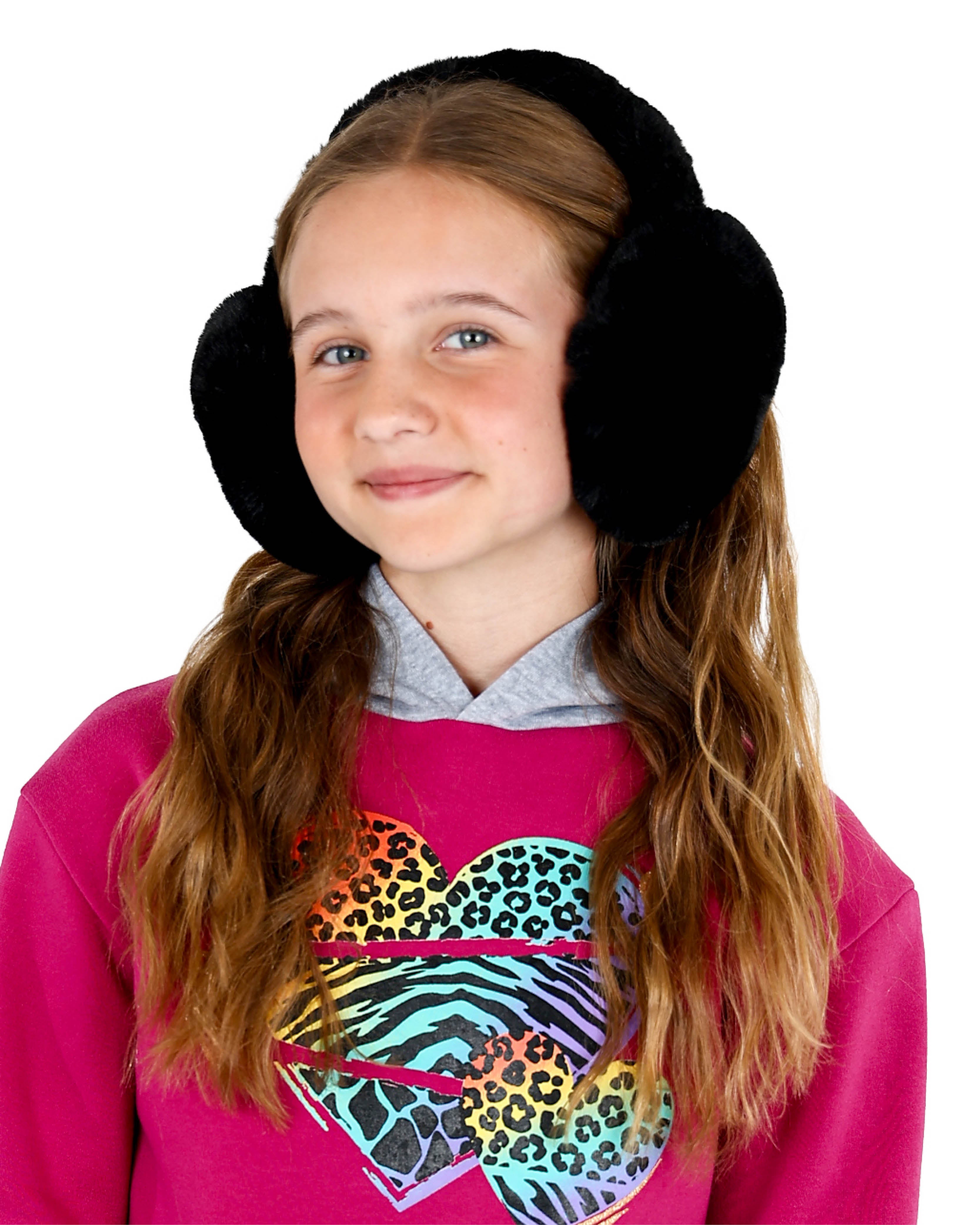 Black Fluffy Earmuffs