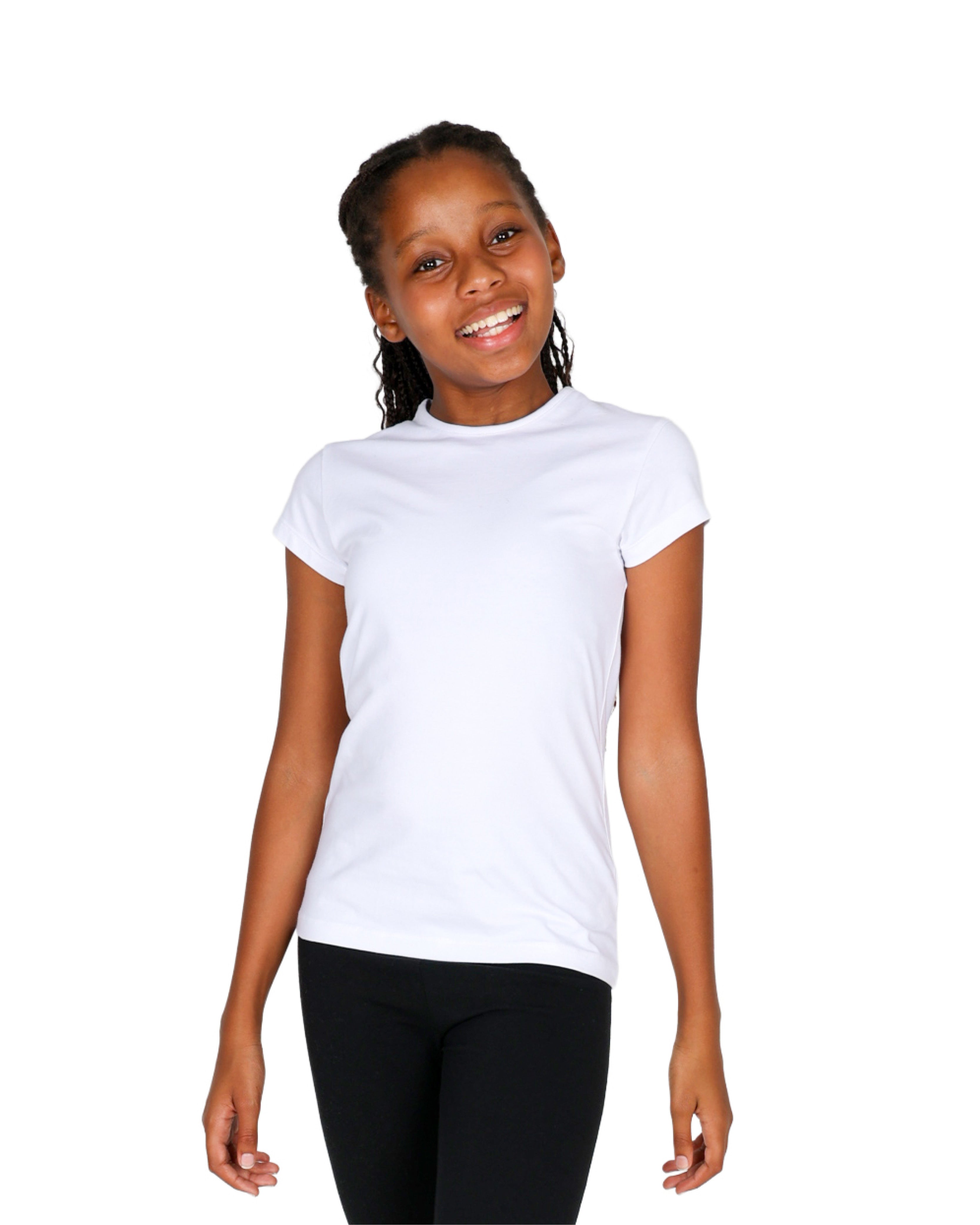 Short Sleeve Classic White Cotton Lycra T-Shirt