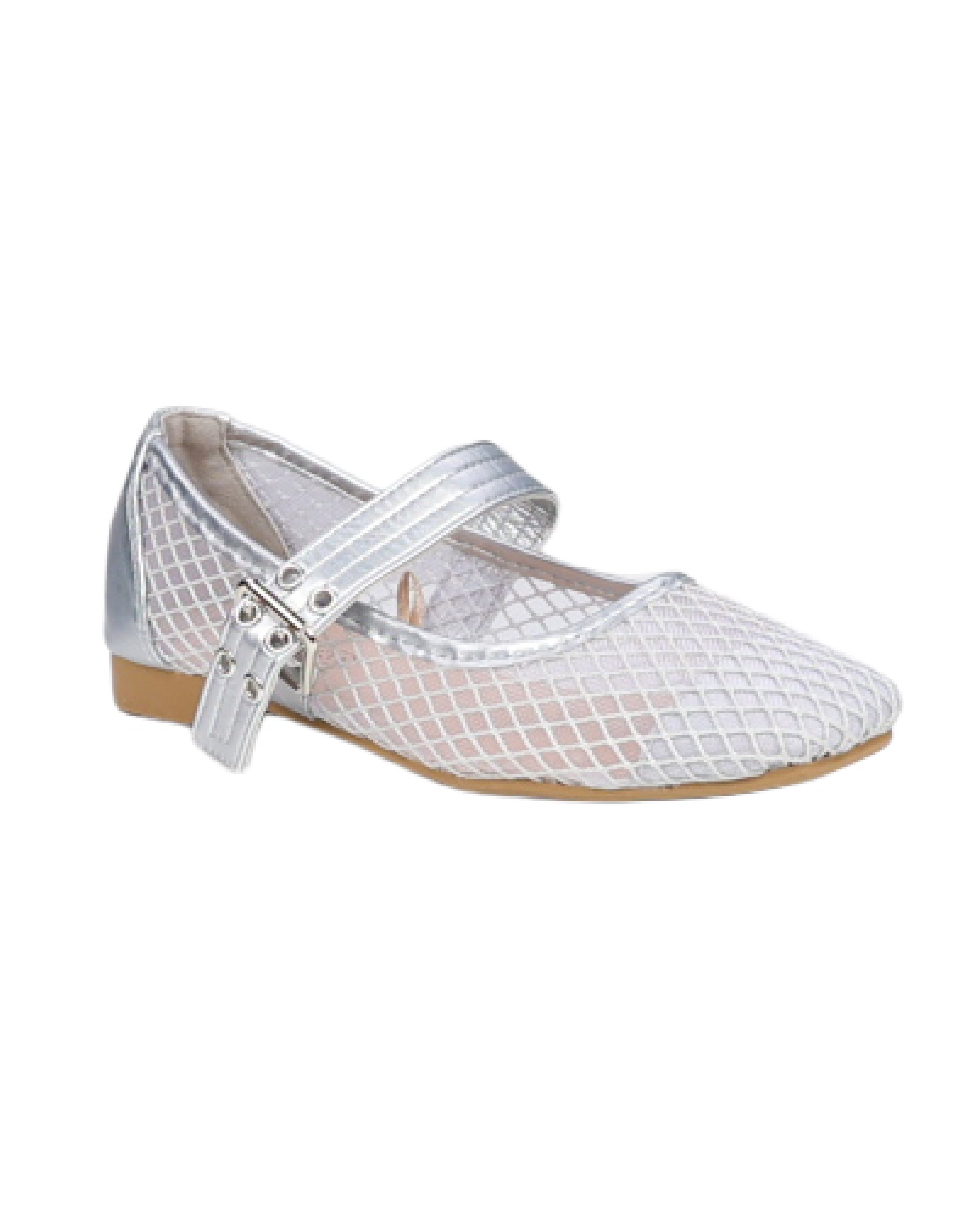 Big Girls Diamond Mesh Formal Pumps
