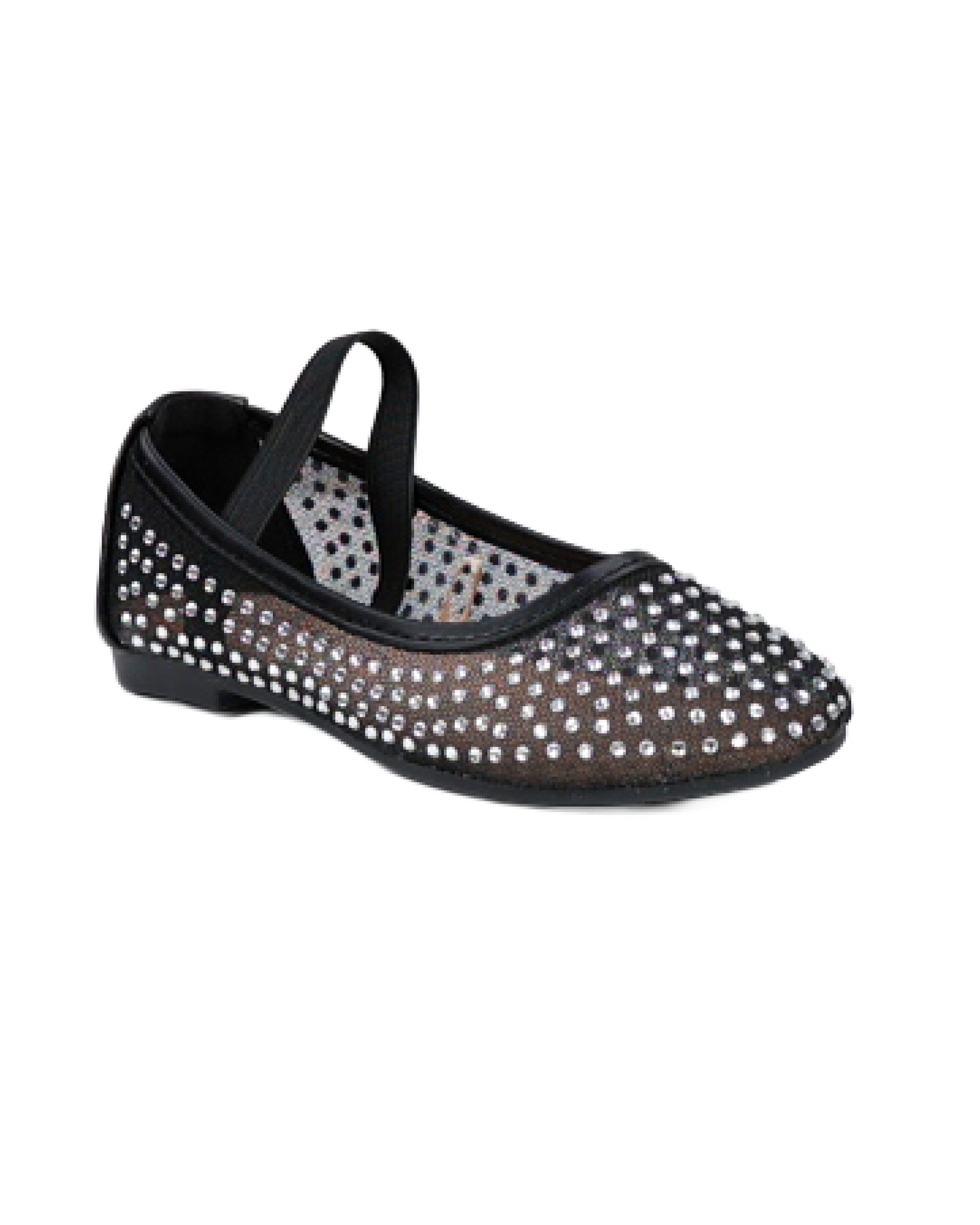 Girls Rhinestone Embellished Pump