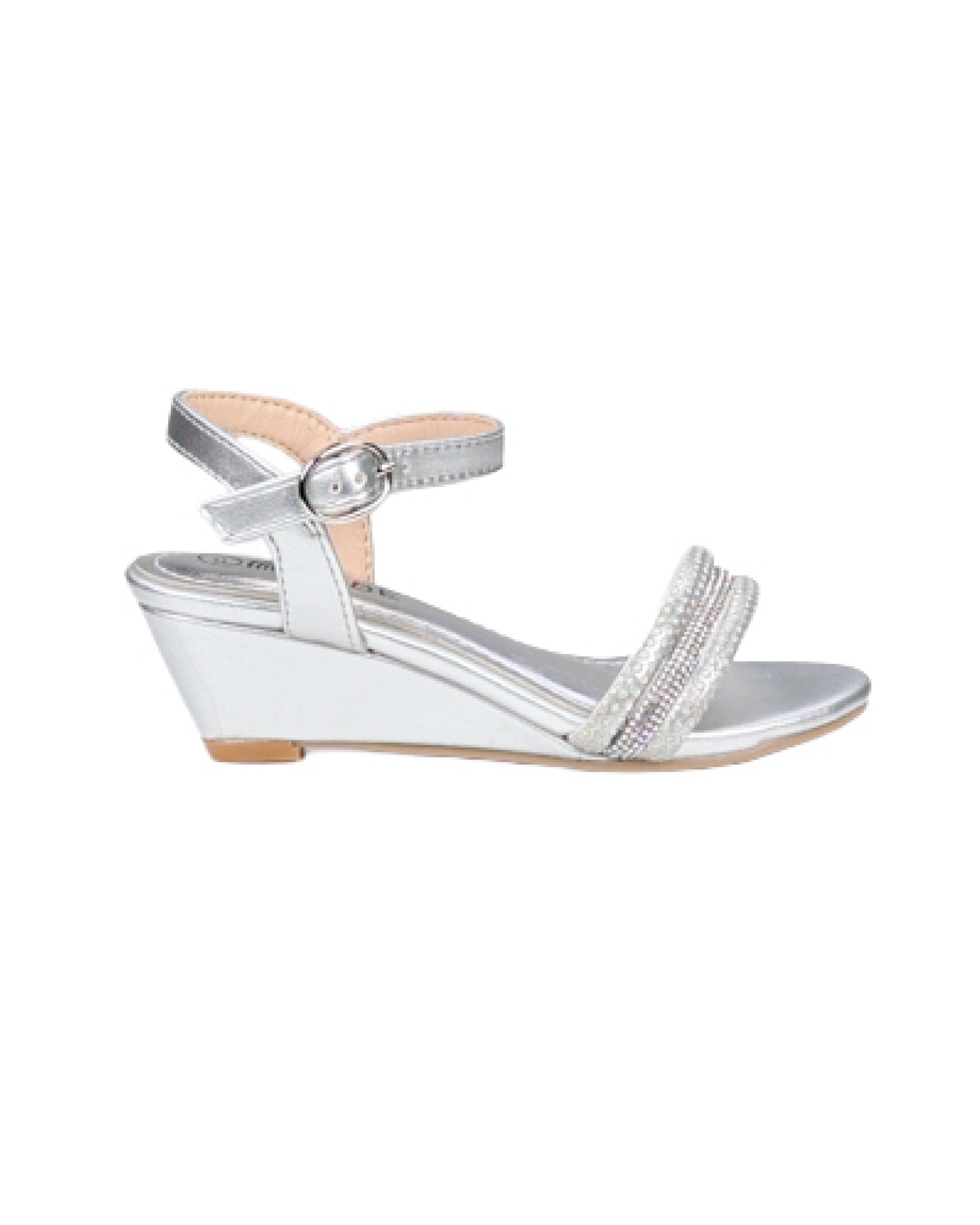 Girls Diamante Embellished Wedge Sandal