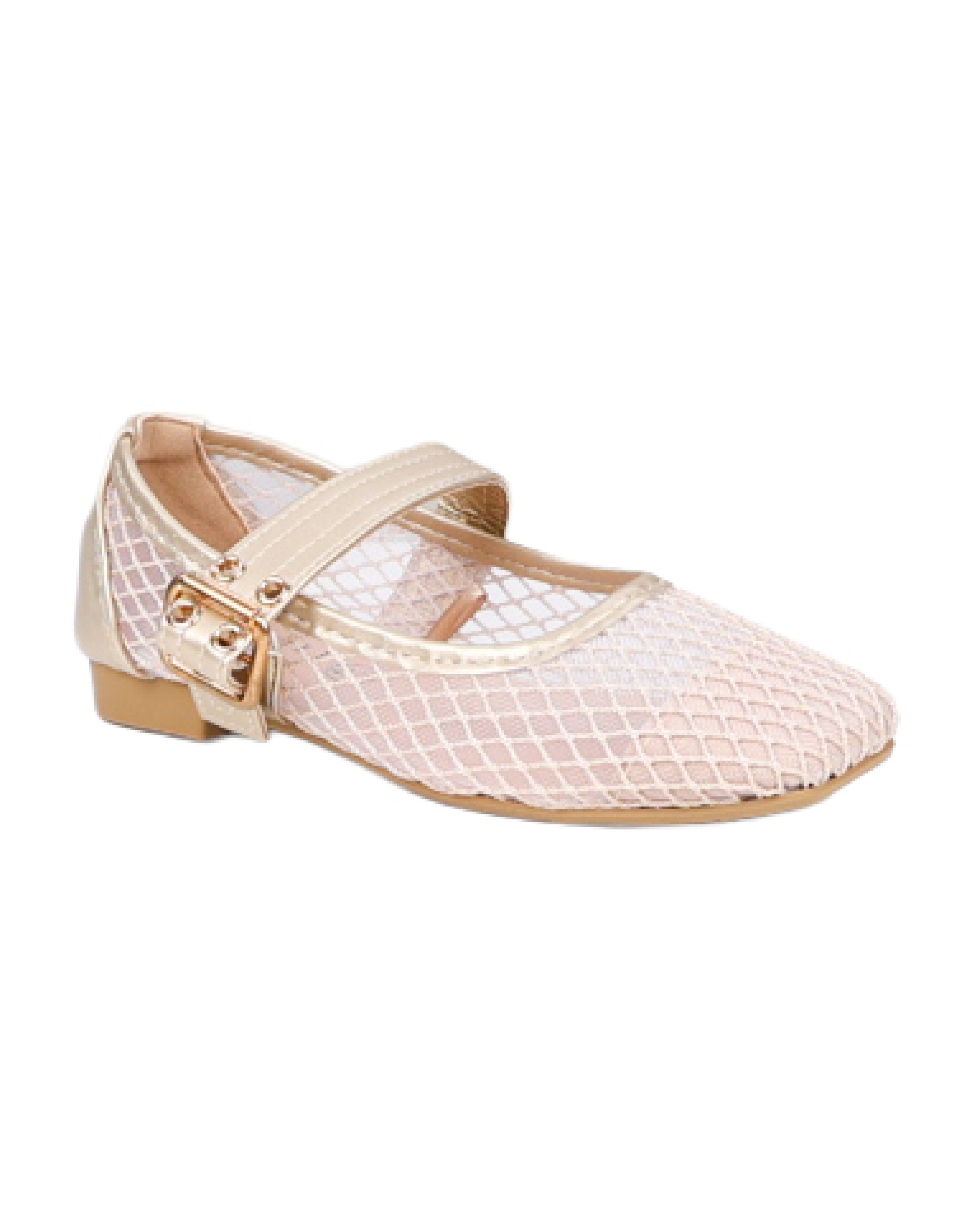 Big Girls Diamond Mesh Formal Pumps