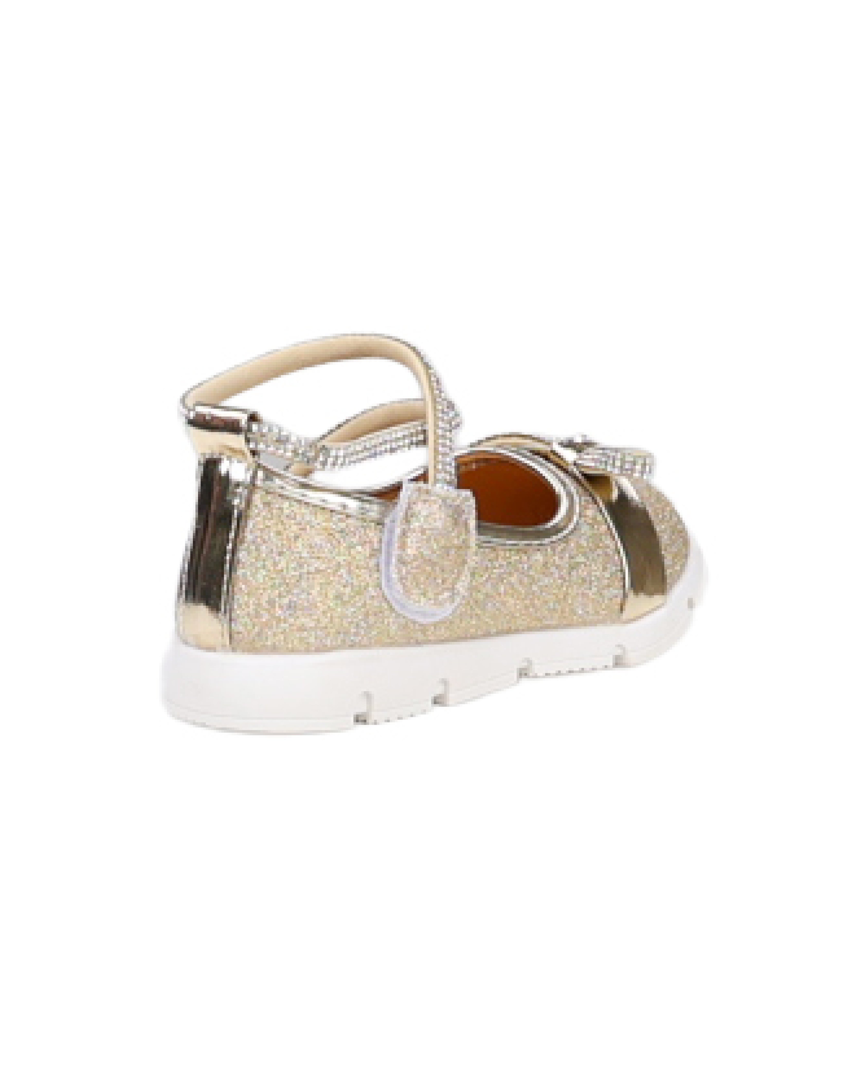 Girls Glitter Pump with Diamante Straps