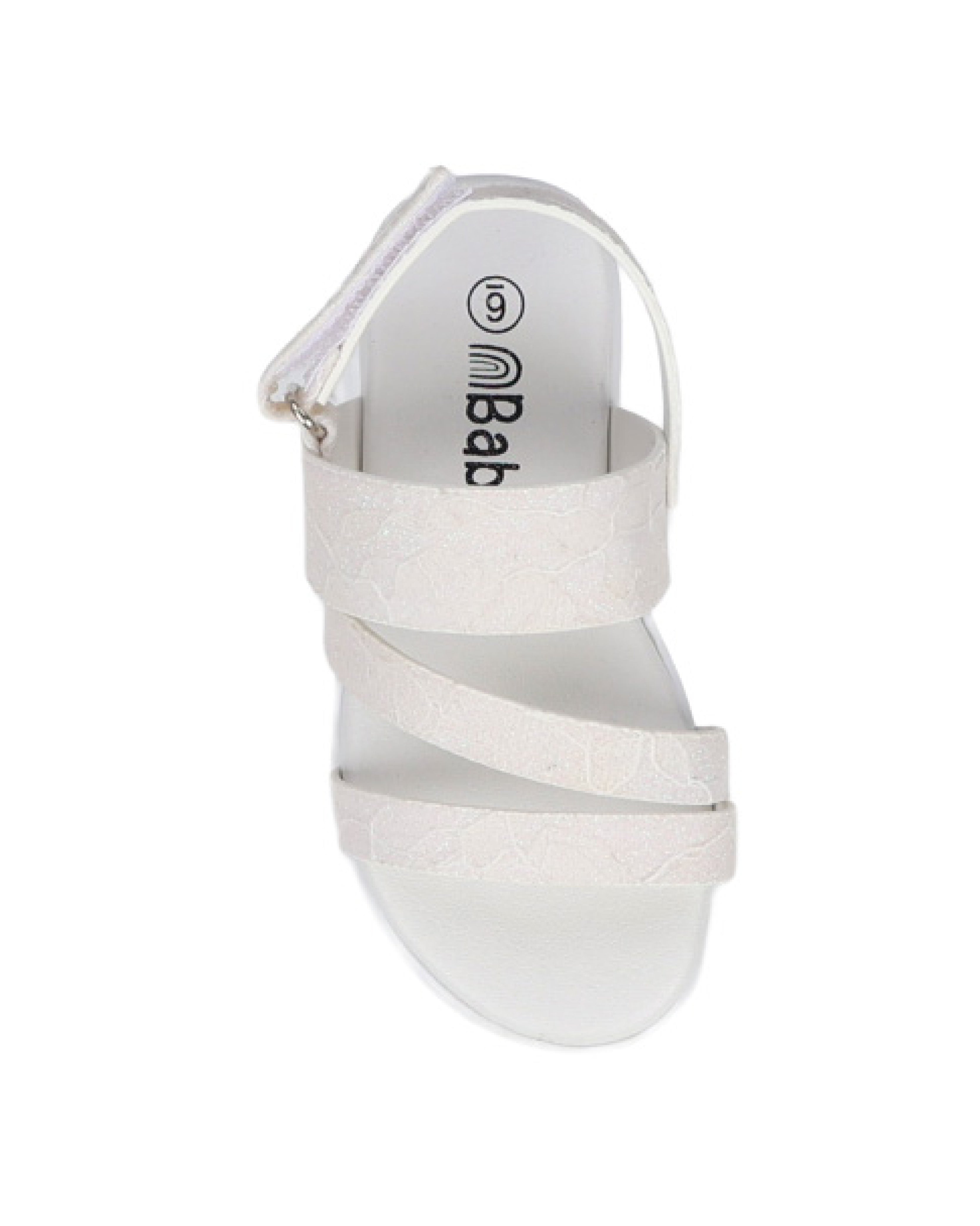 Girls Asymmetric Glitter Lace Comfort Sandal