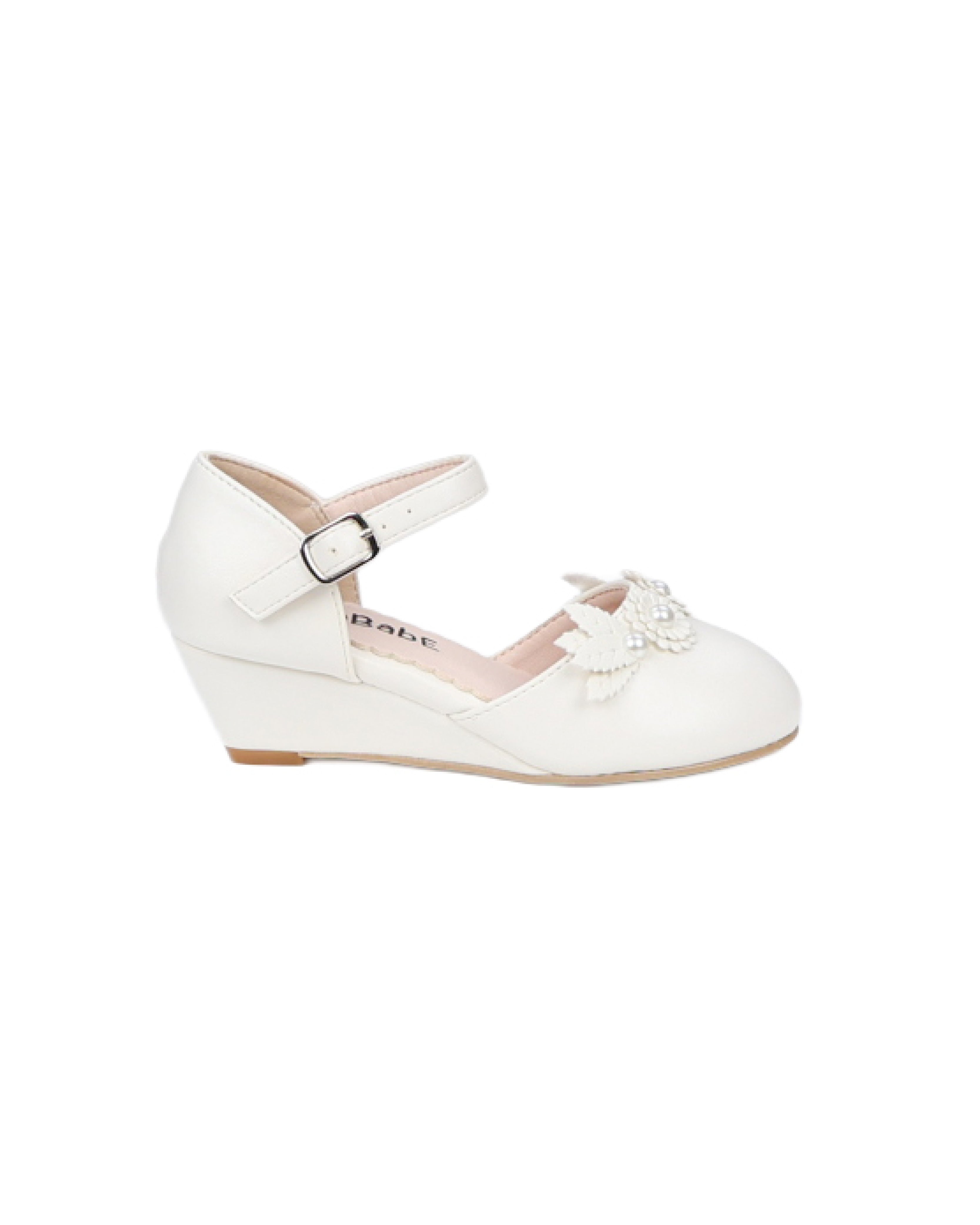 Girls' Pearl Flower Formal Wedge