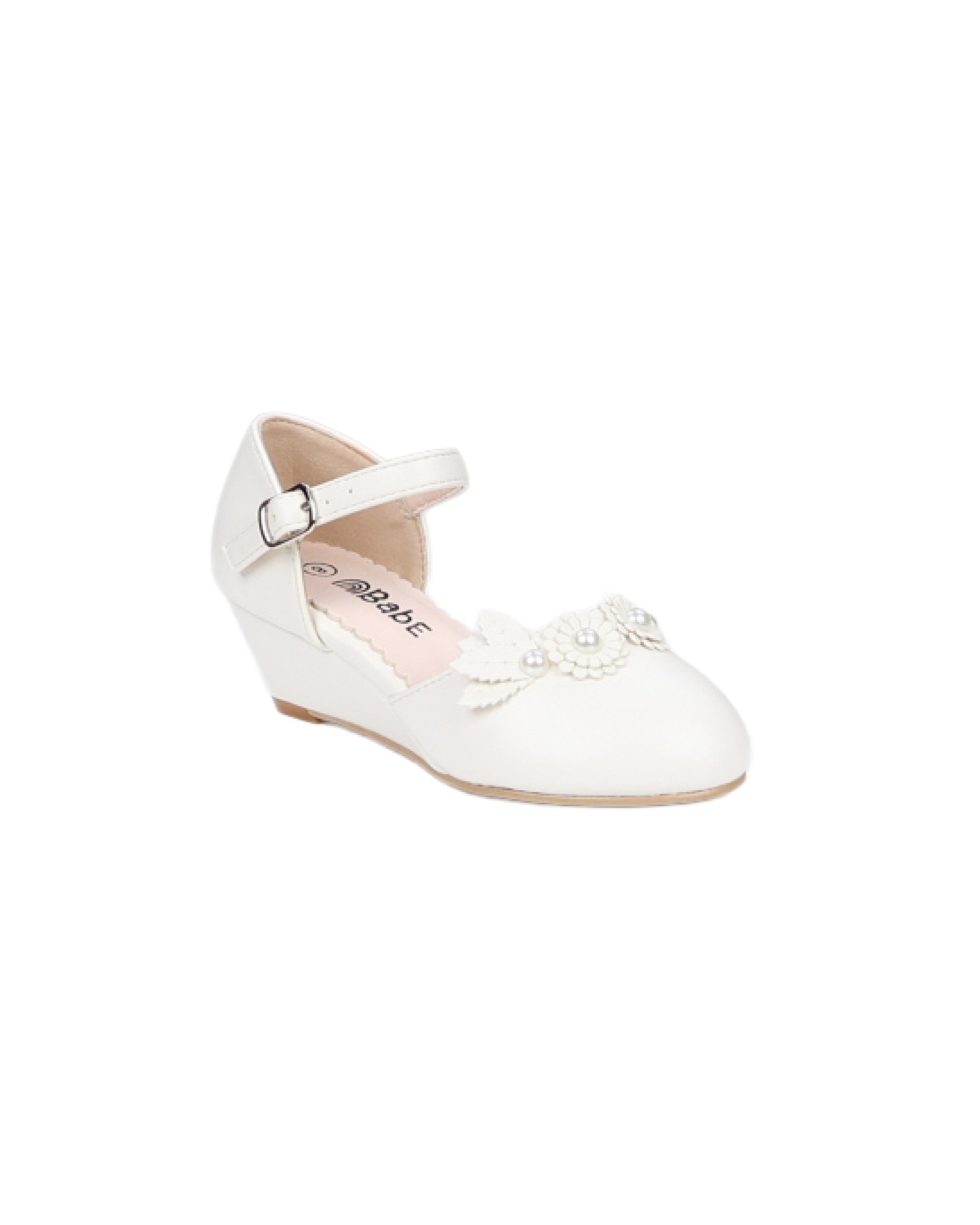 Girls' Pearl Flower Formal Wedge