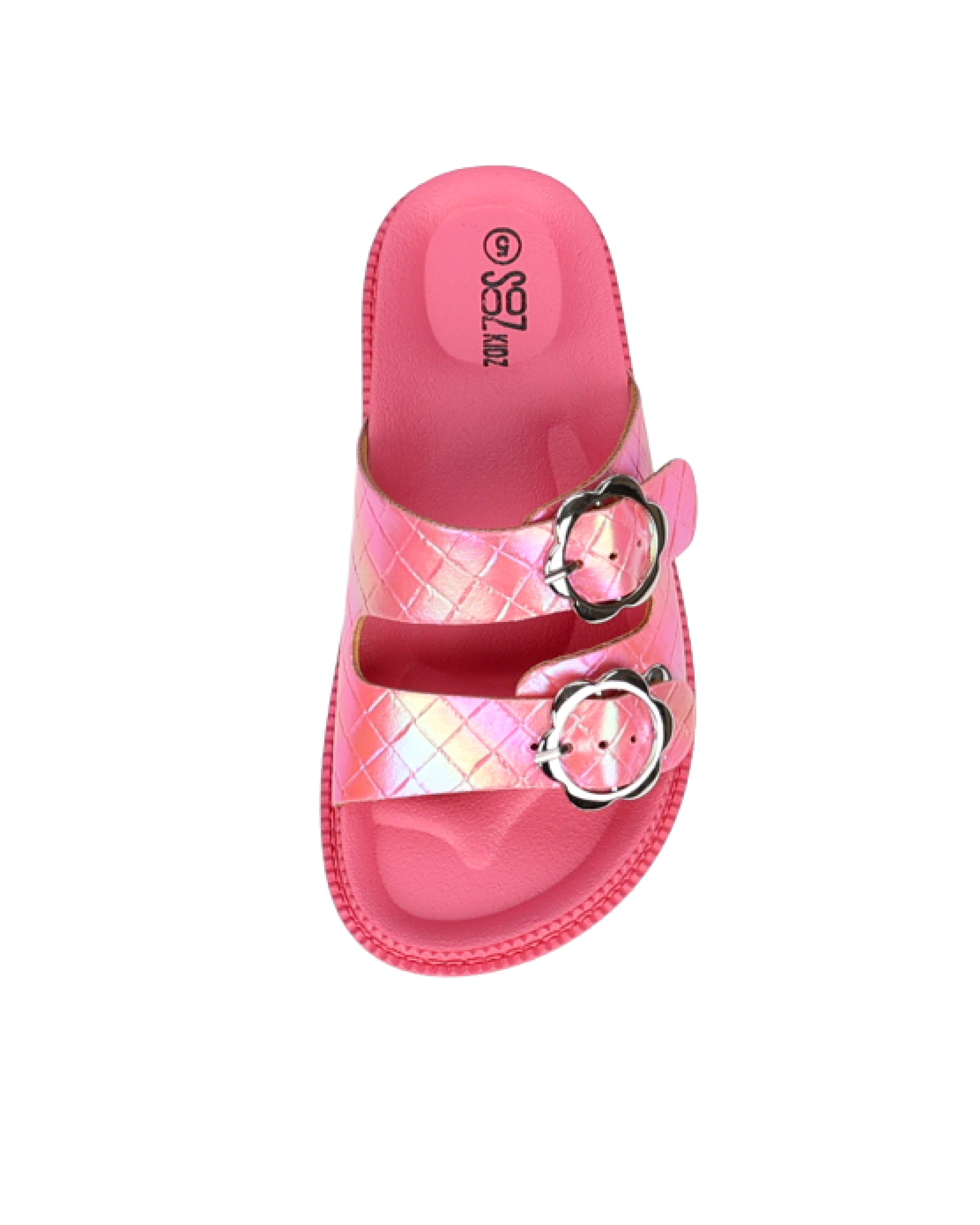 Iridescent Double Band Chunky Slide