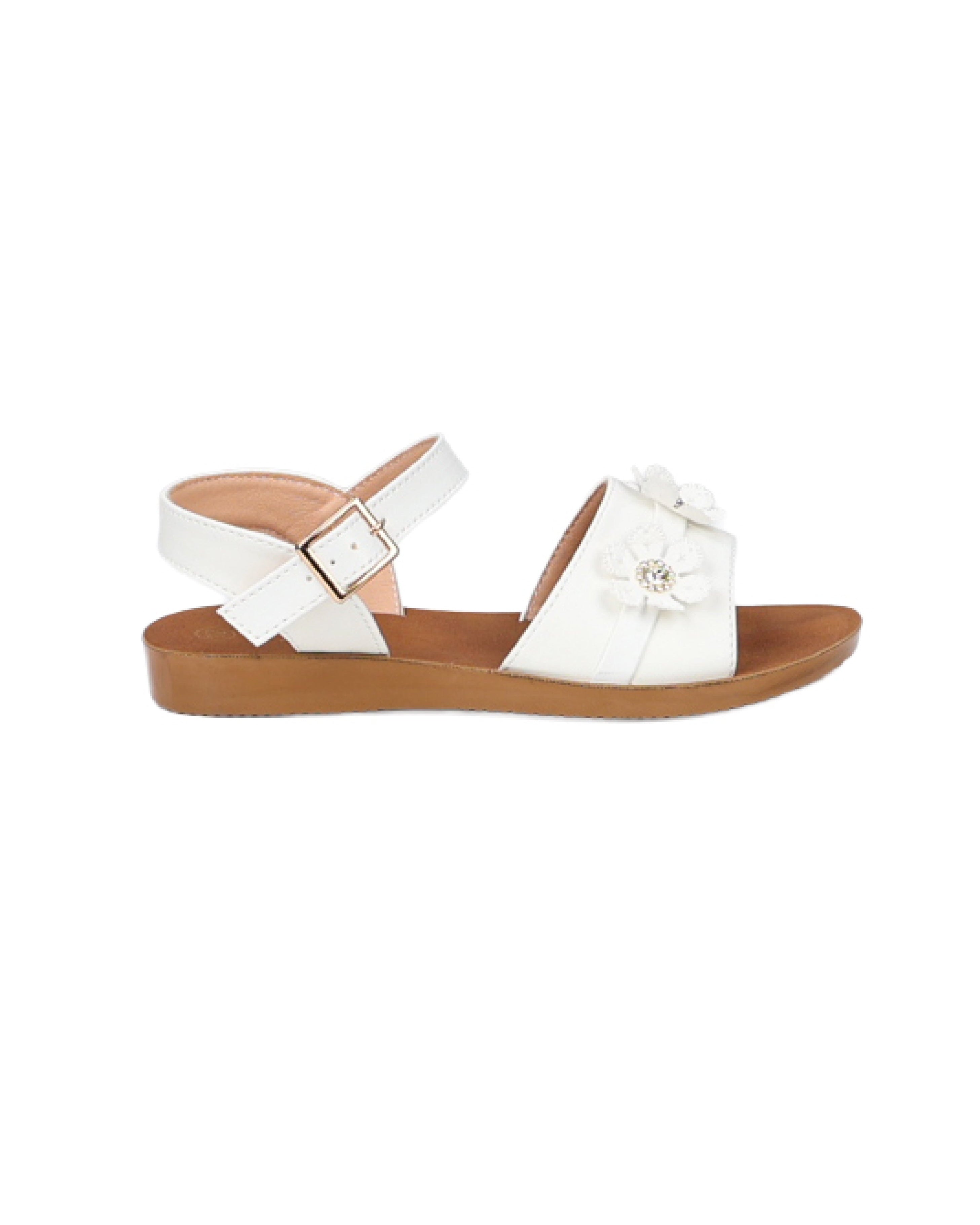Girls Embellished Flower Band Moulded Sandal