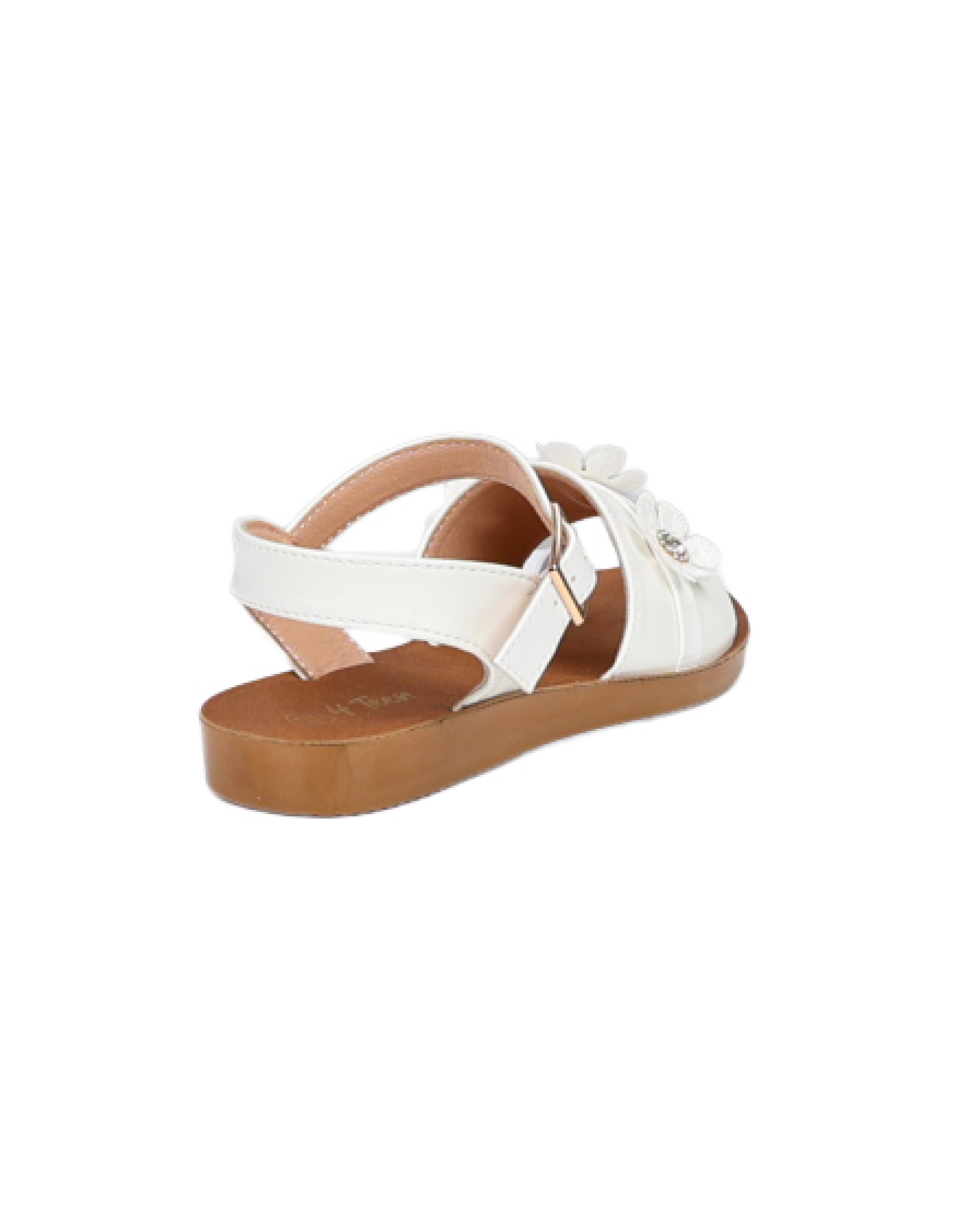 Girls Embellished Flower Band Moulded Sandal