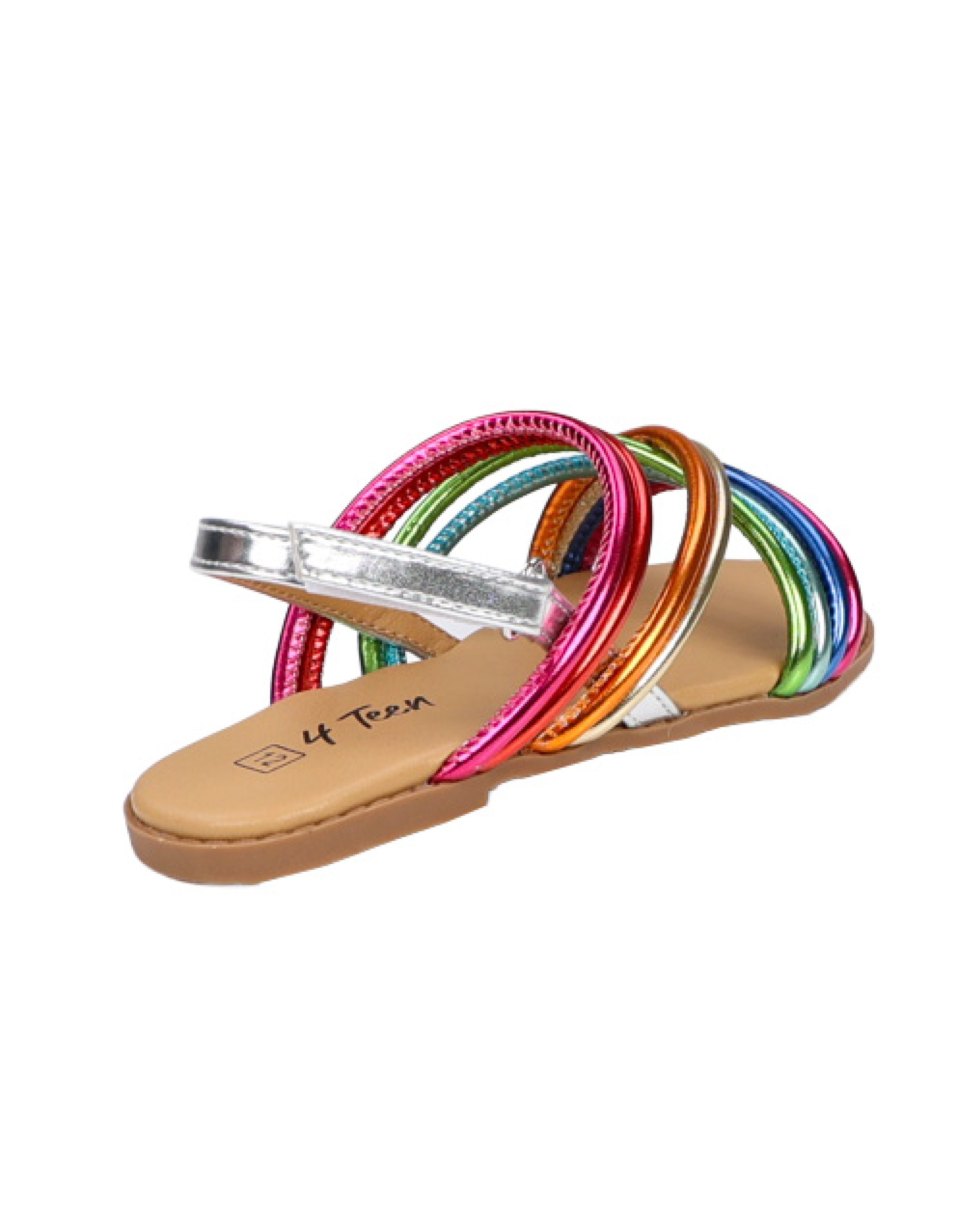 Girls Strappy Rainbow Slingback Sandals