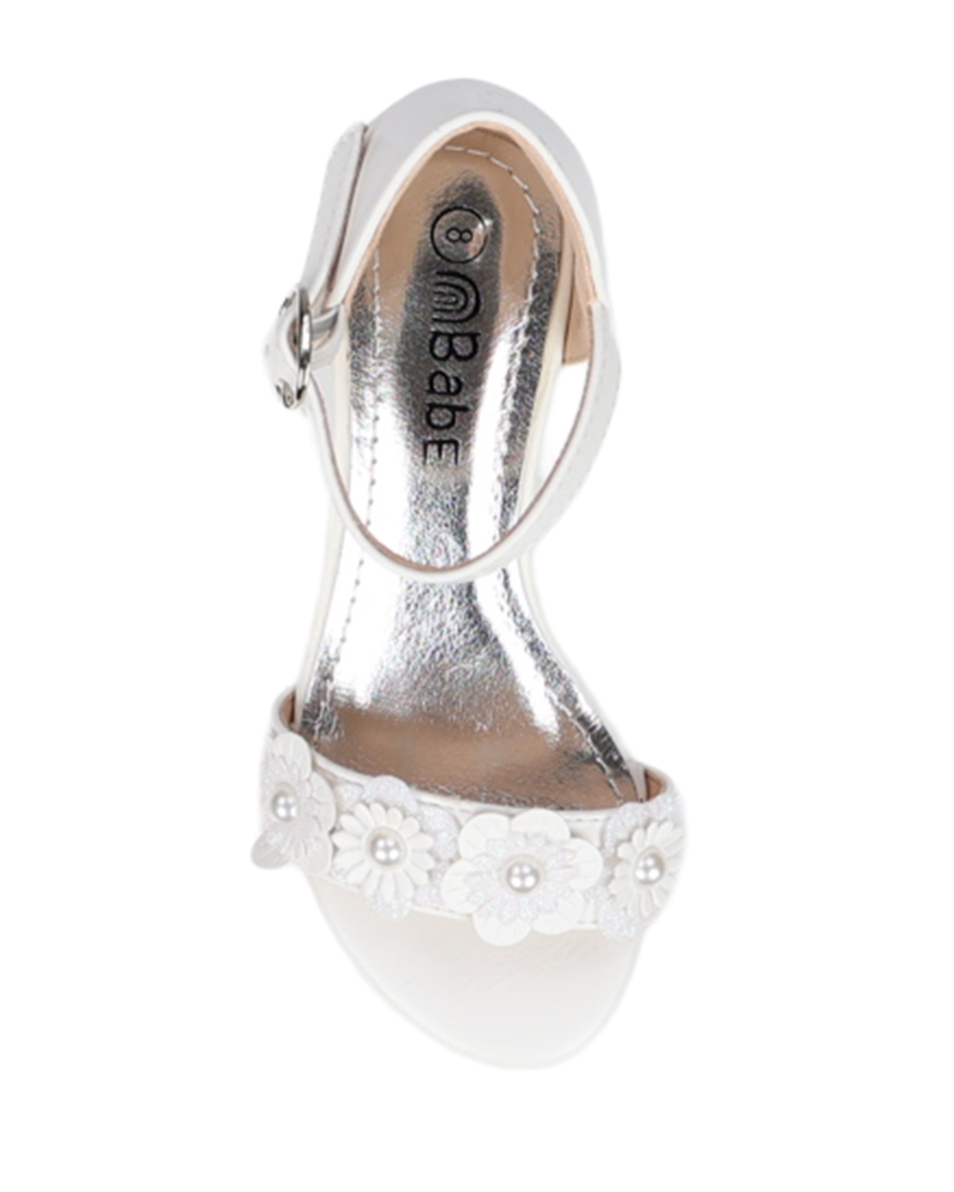 Girls Flower Detail Wedge Heel