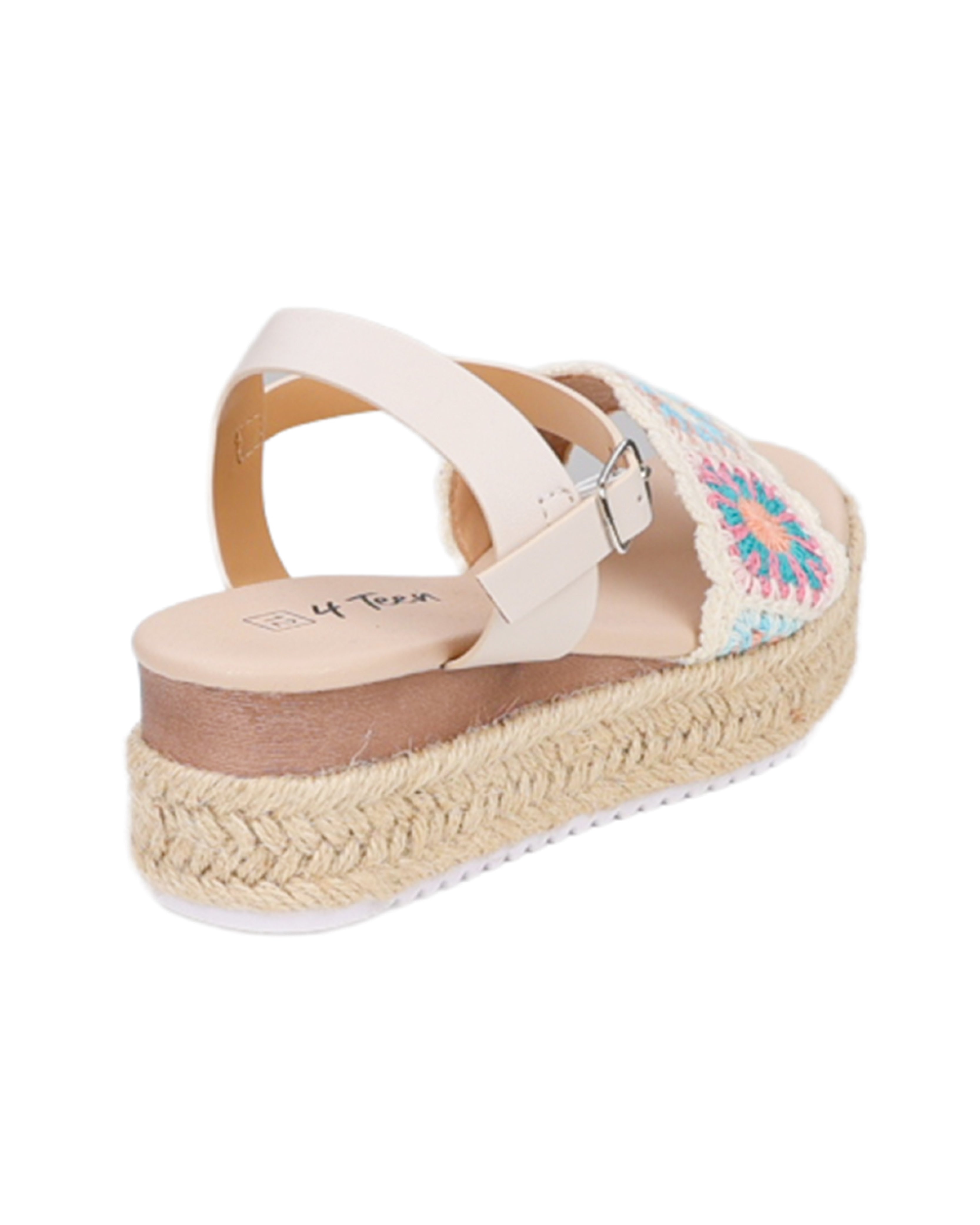 Girls Crochet Detail Wedge Espadrille