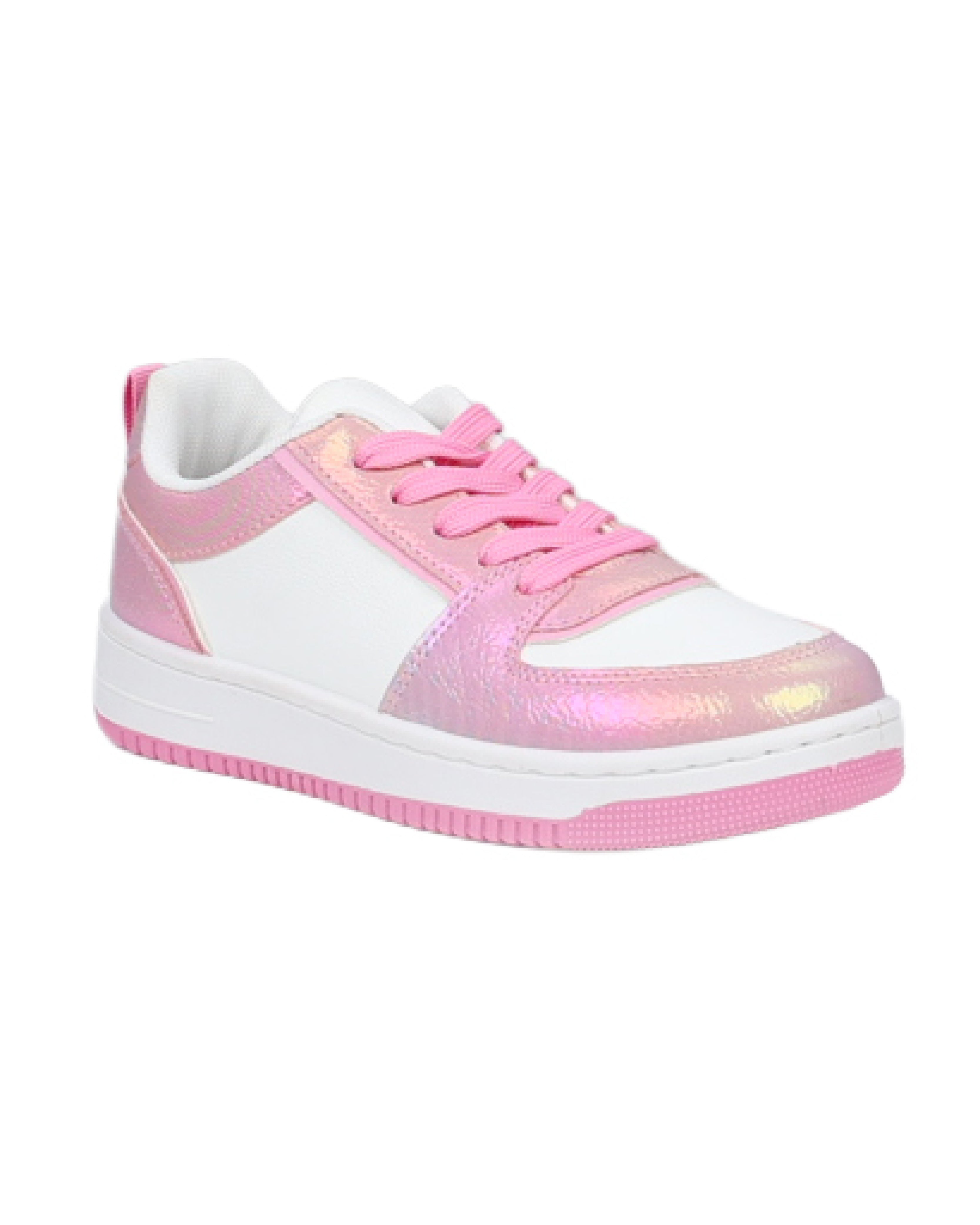 Girls Pink Colour Block Sneaker
