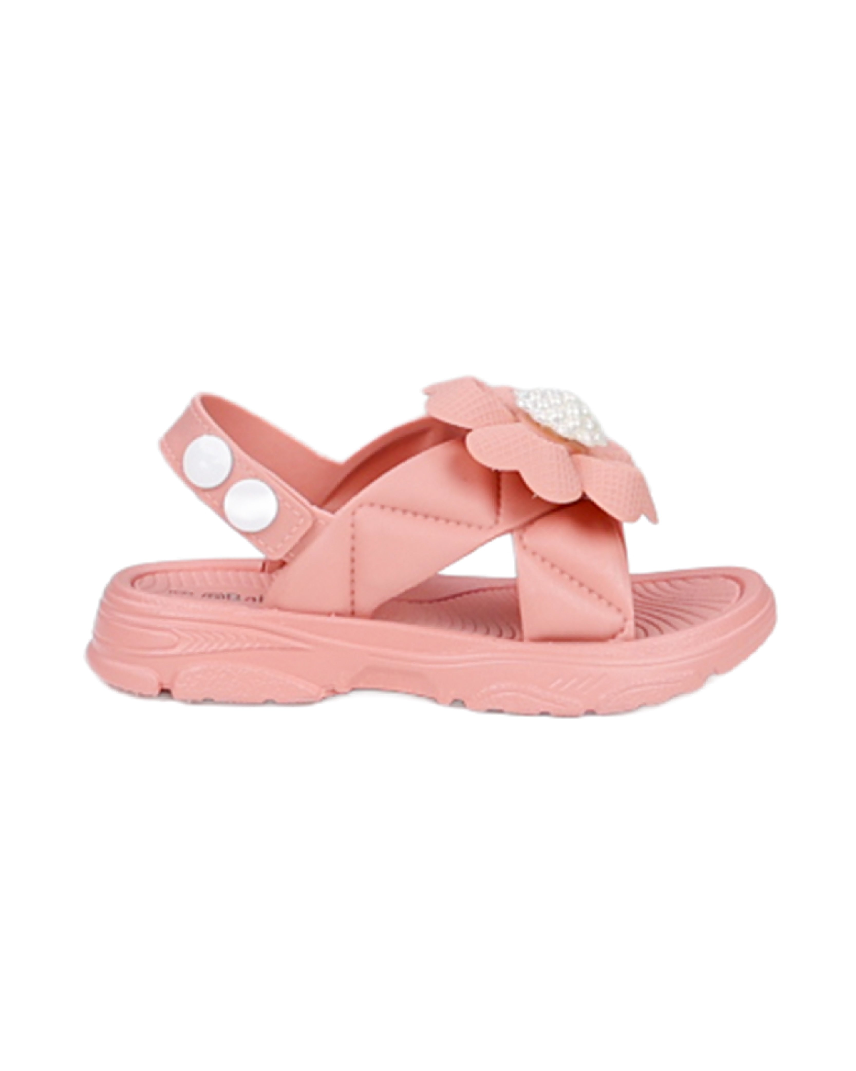 Girls Pearl Flower Detail Jelly Sandal