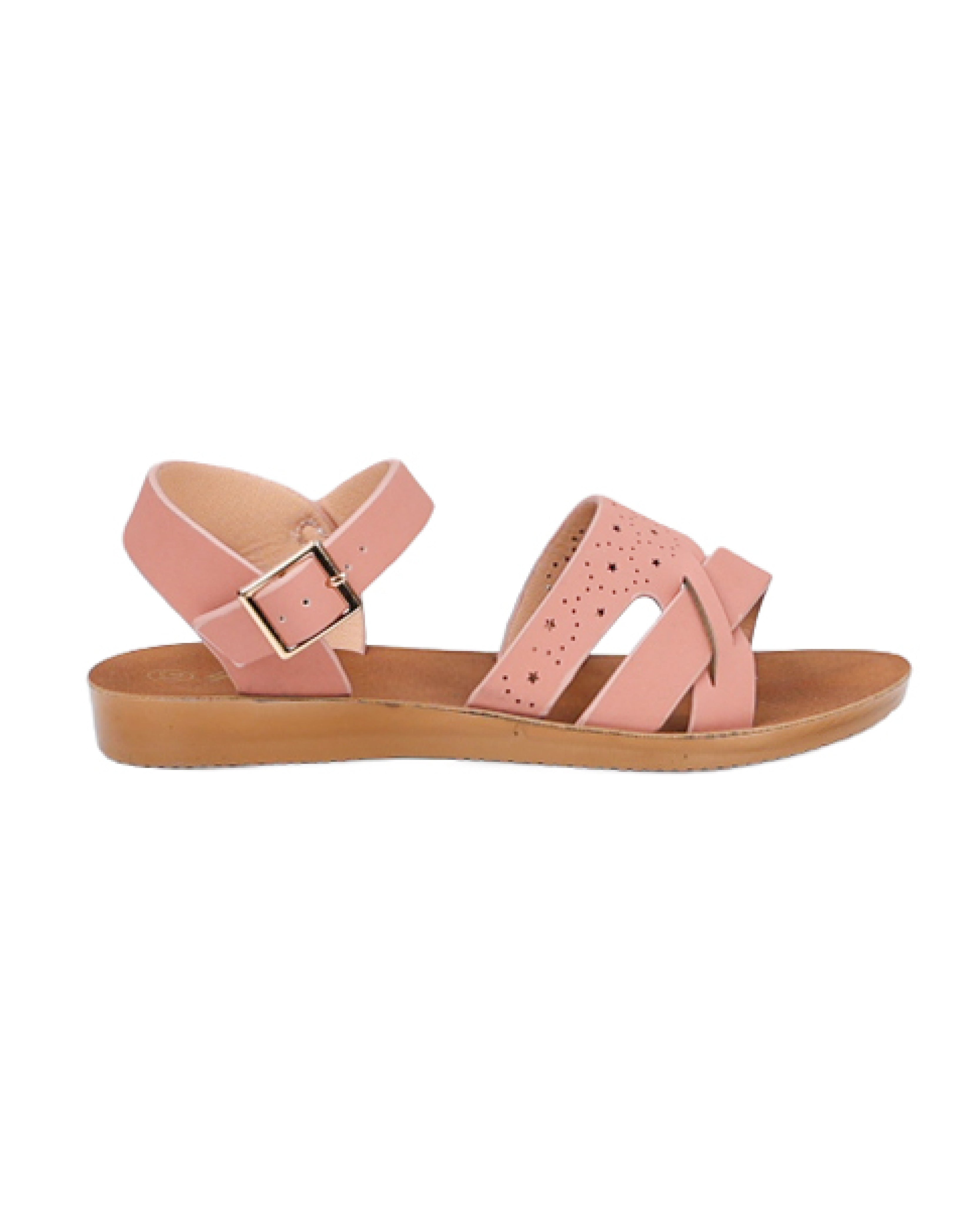 Girls Star Detail Strappy Moulded Sandal