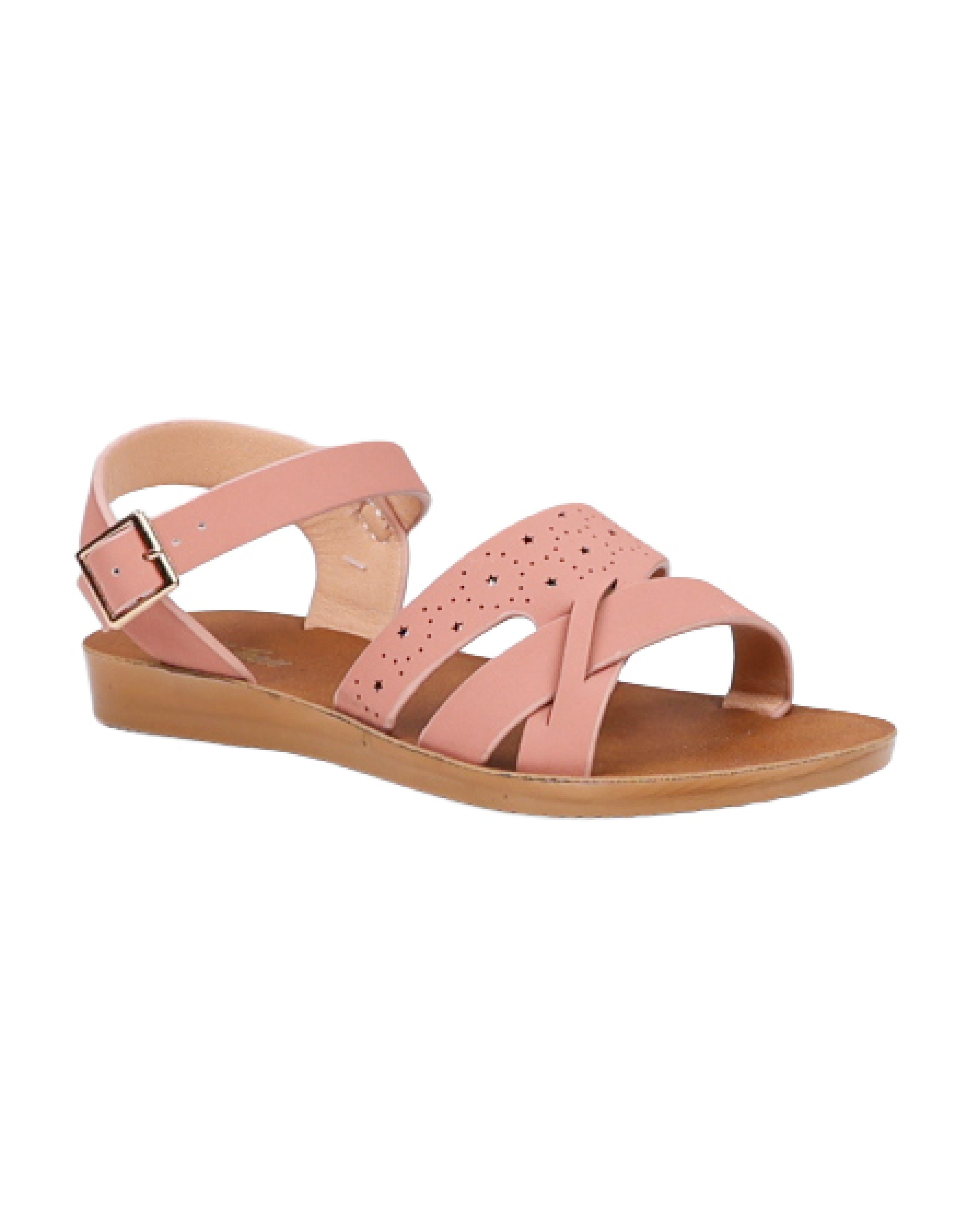 Girls Star Detail Strappy Moulded Sandal