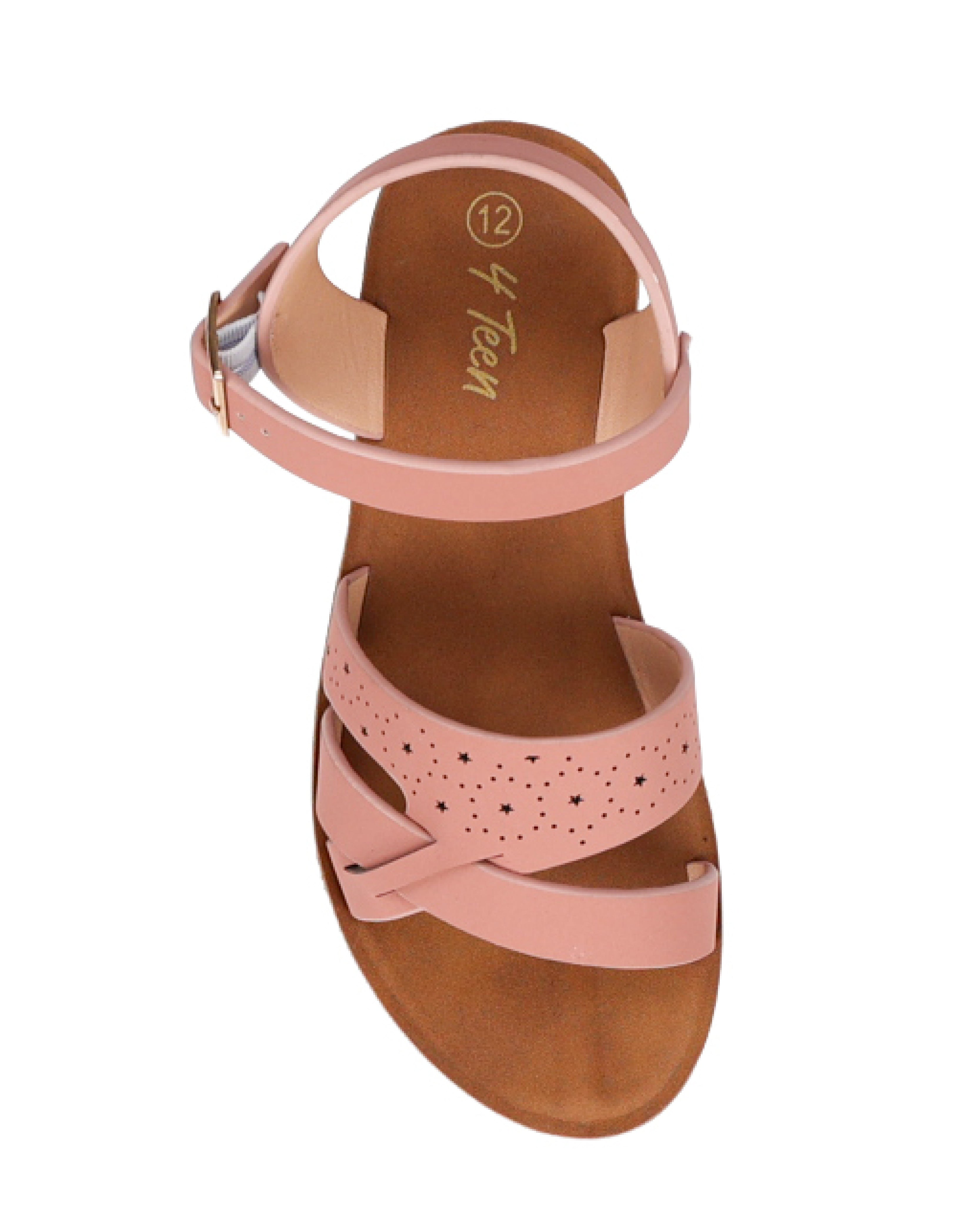 Girls Star Detail Strappy Moulded Sandal