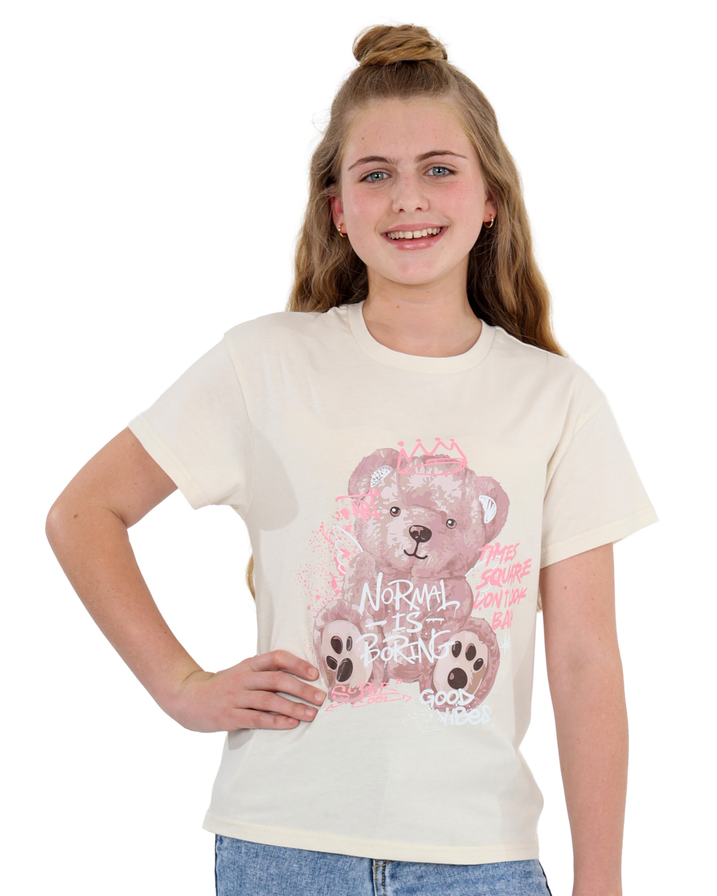 Short Sleeve "Teddy" Graphic Print T-Shirt