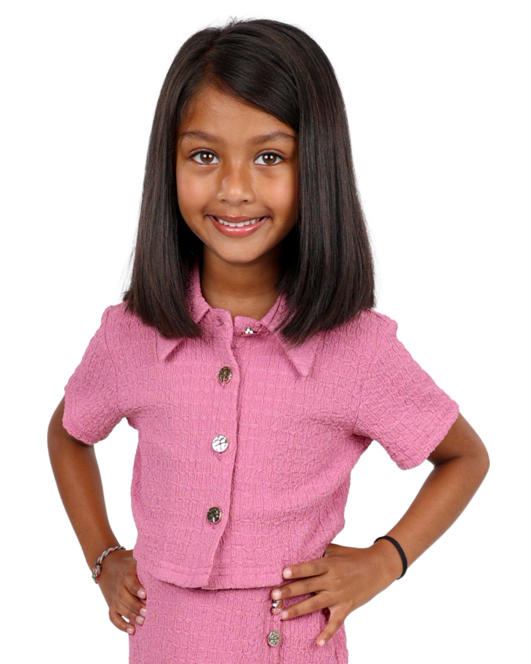 Short Sleeve Textured Cropped Shirt