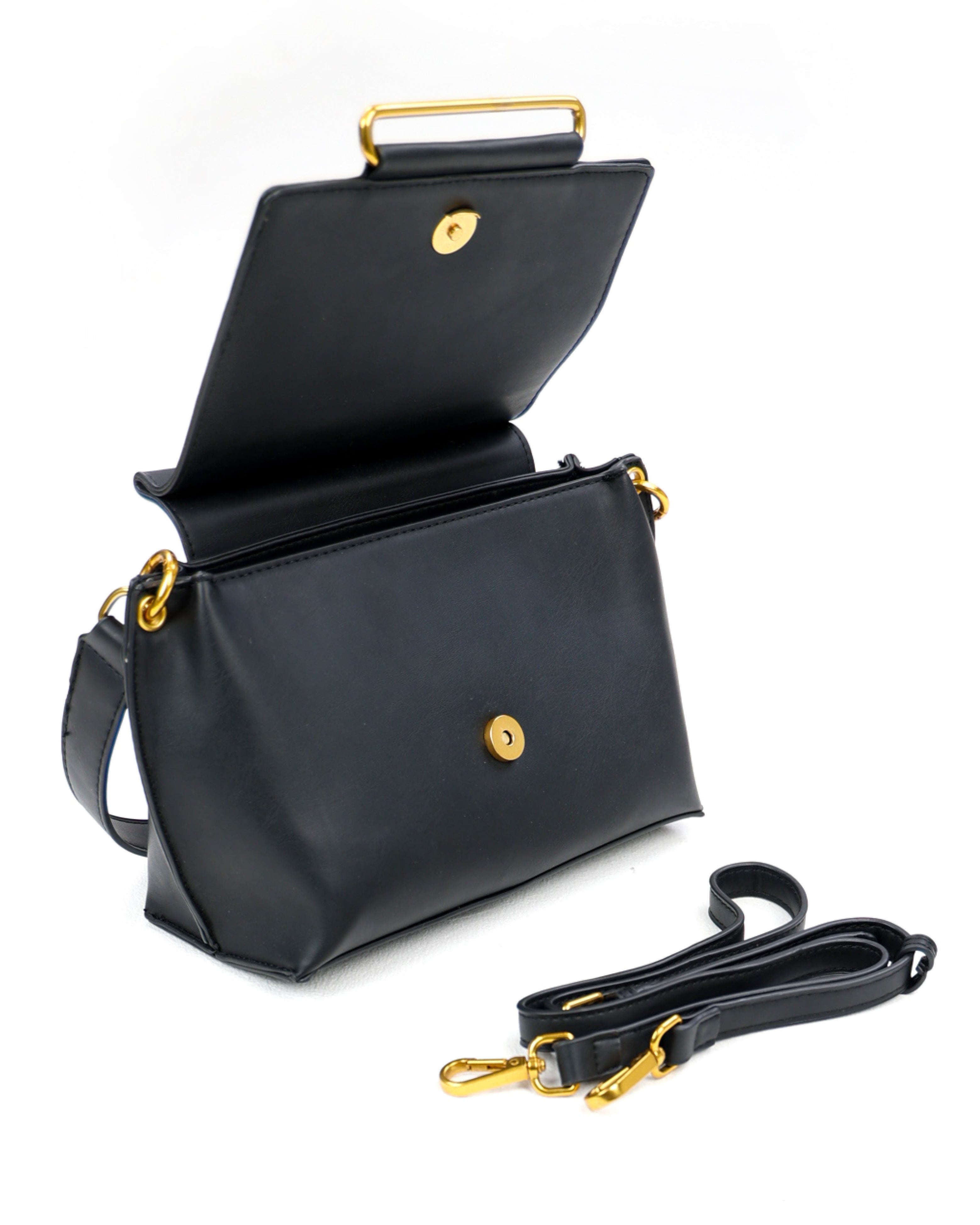 Tote Bag With Gold Metal Trim