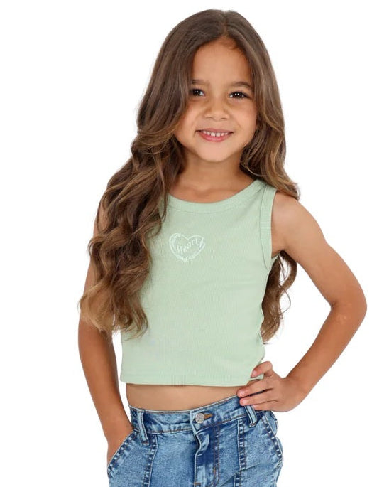 Heart Print Sleeveless Tank Top