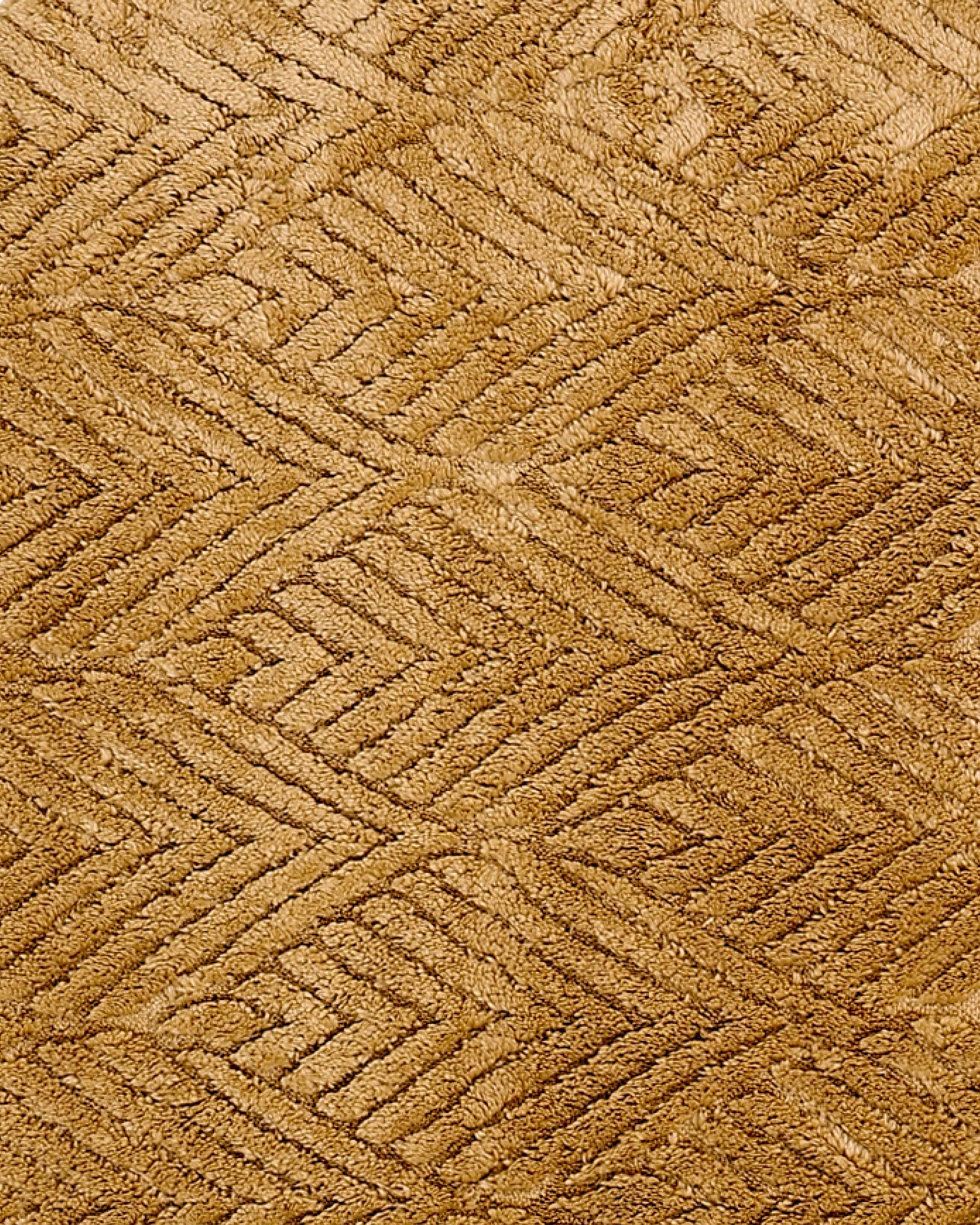 Beige Embossed Leaf Bath Mat