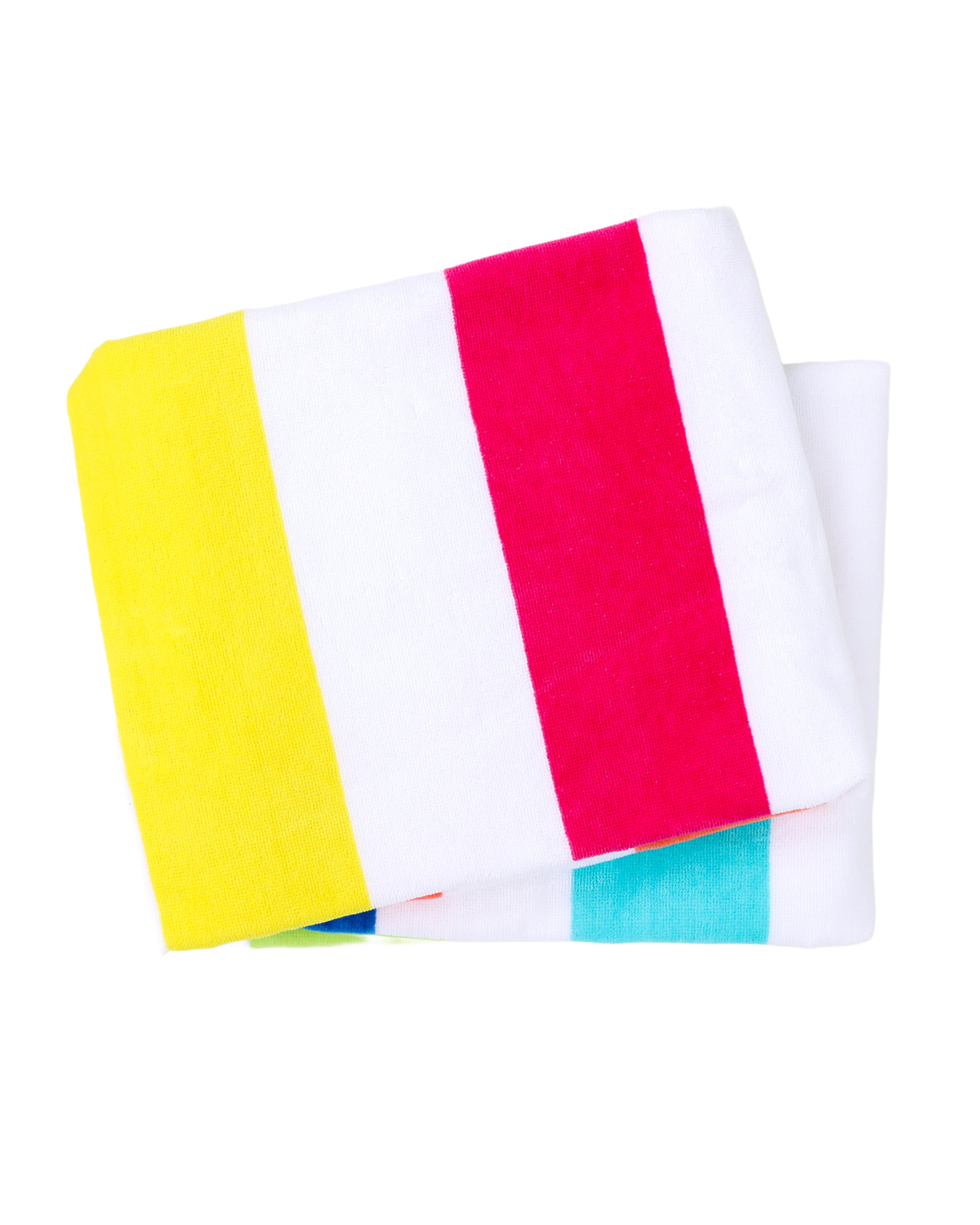 Multi Stripe Velour Beach Towel