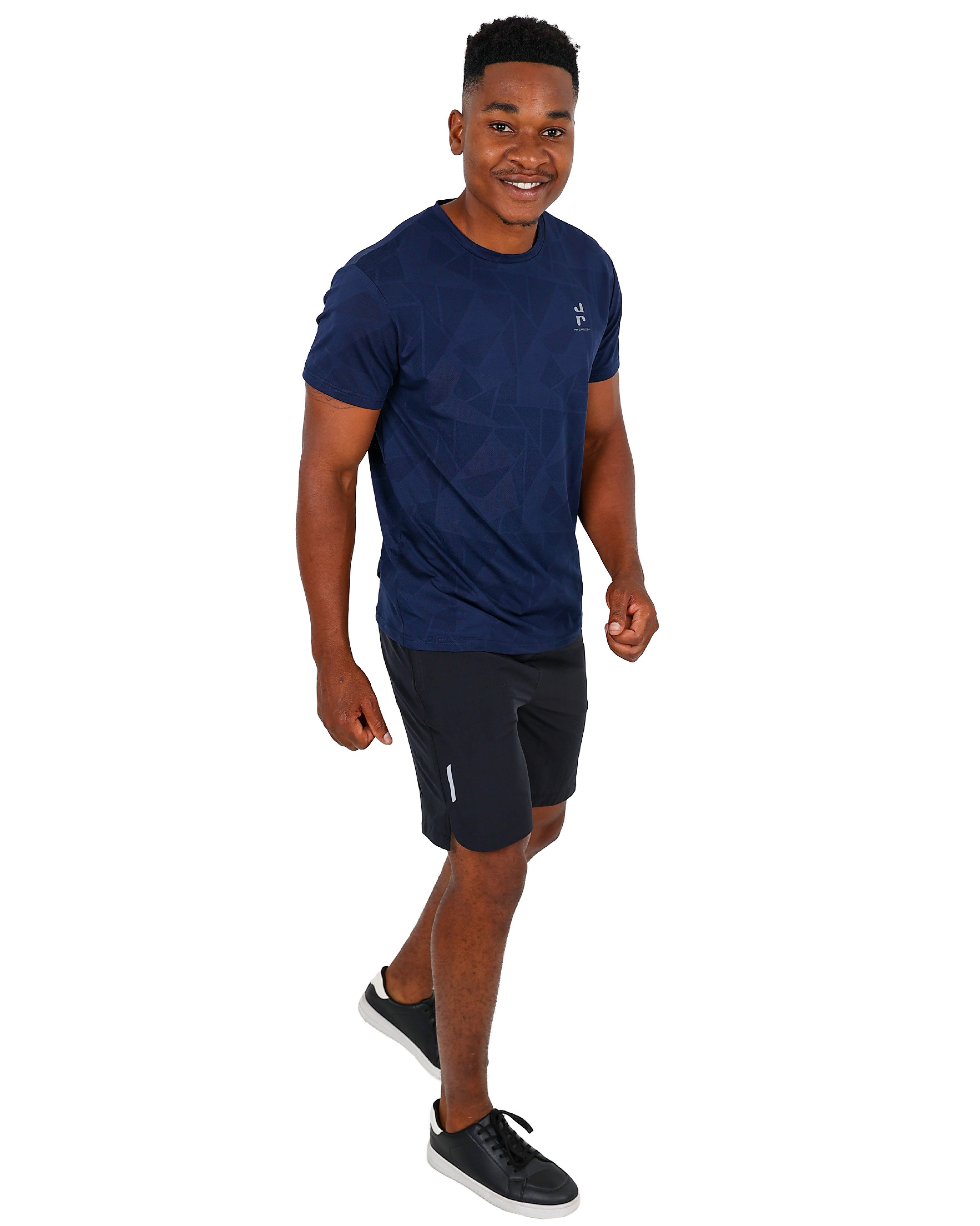 Black Four Way Stretch Active Shorts