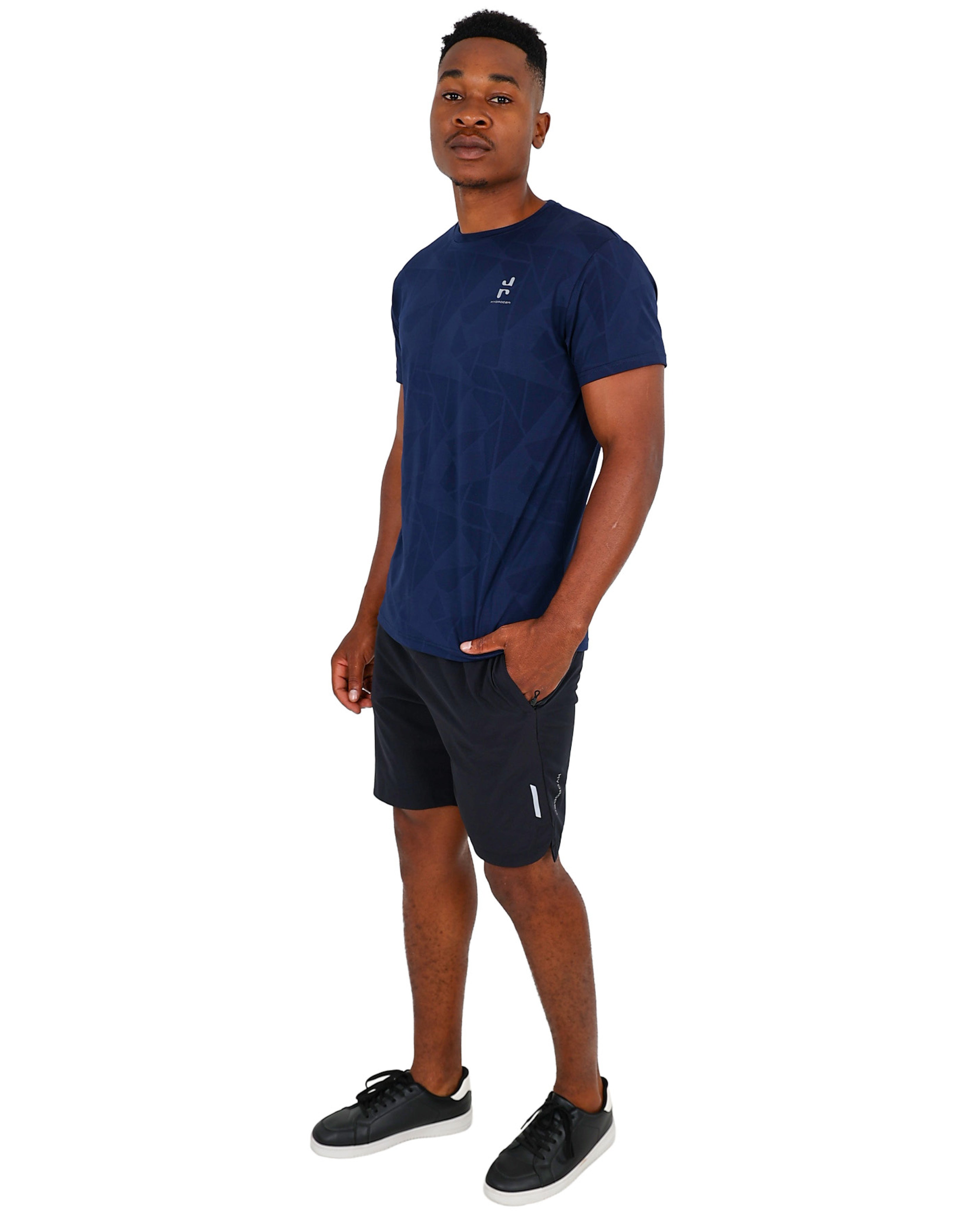 Black Four Way Stretch Active Shorts