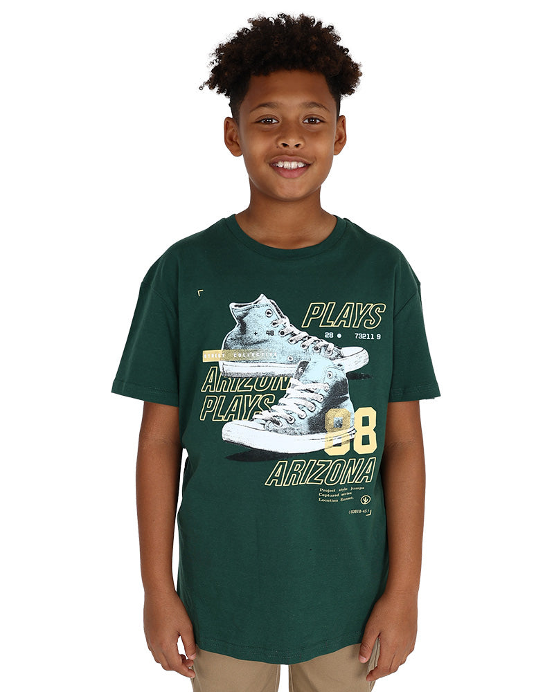 Short Sleeve Bottle Green Arizona Graphic T-Shirt